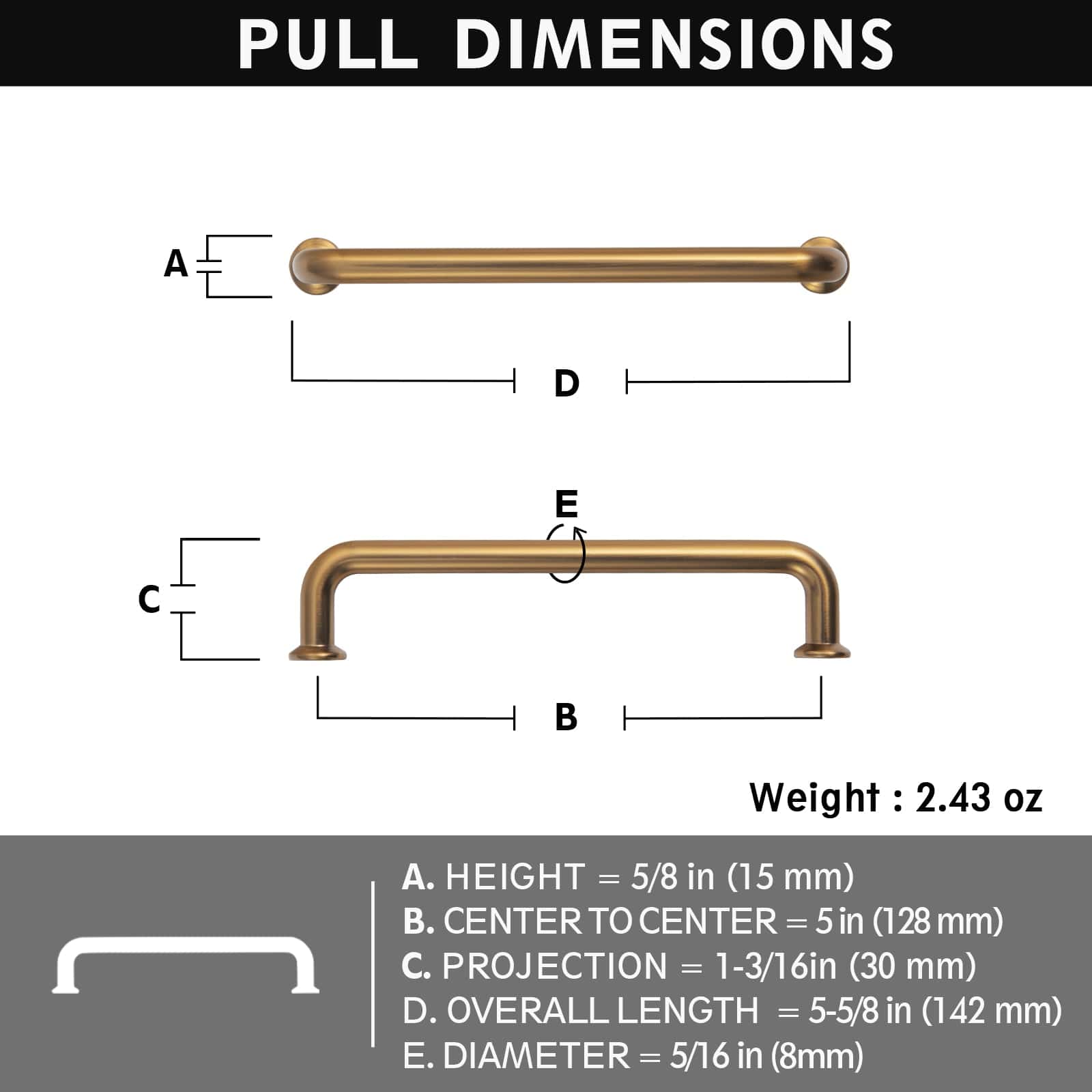 Goo-Ki Timeless Drawer Pulls Classic Vintage Furniture Handle Elegant Modern Home Decor