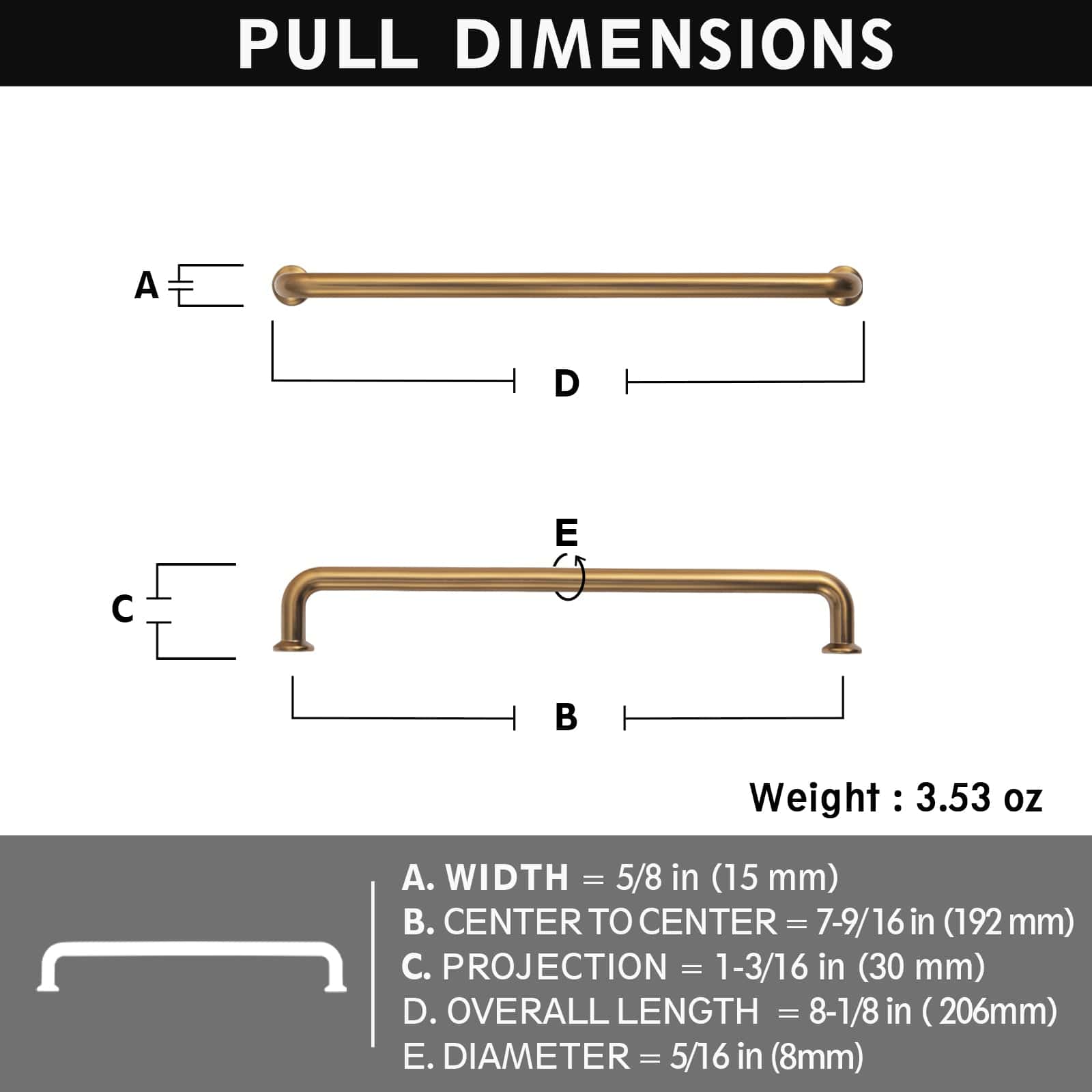 Goo-Ki Timeless Drawer Pulls Classic Vintage Furniture Handle Elegant Modern Home Decor
