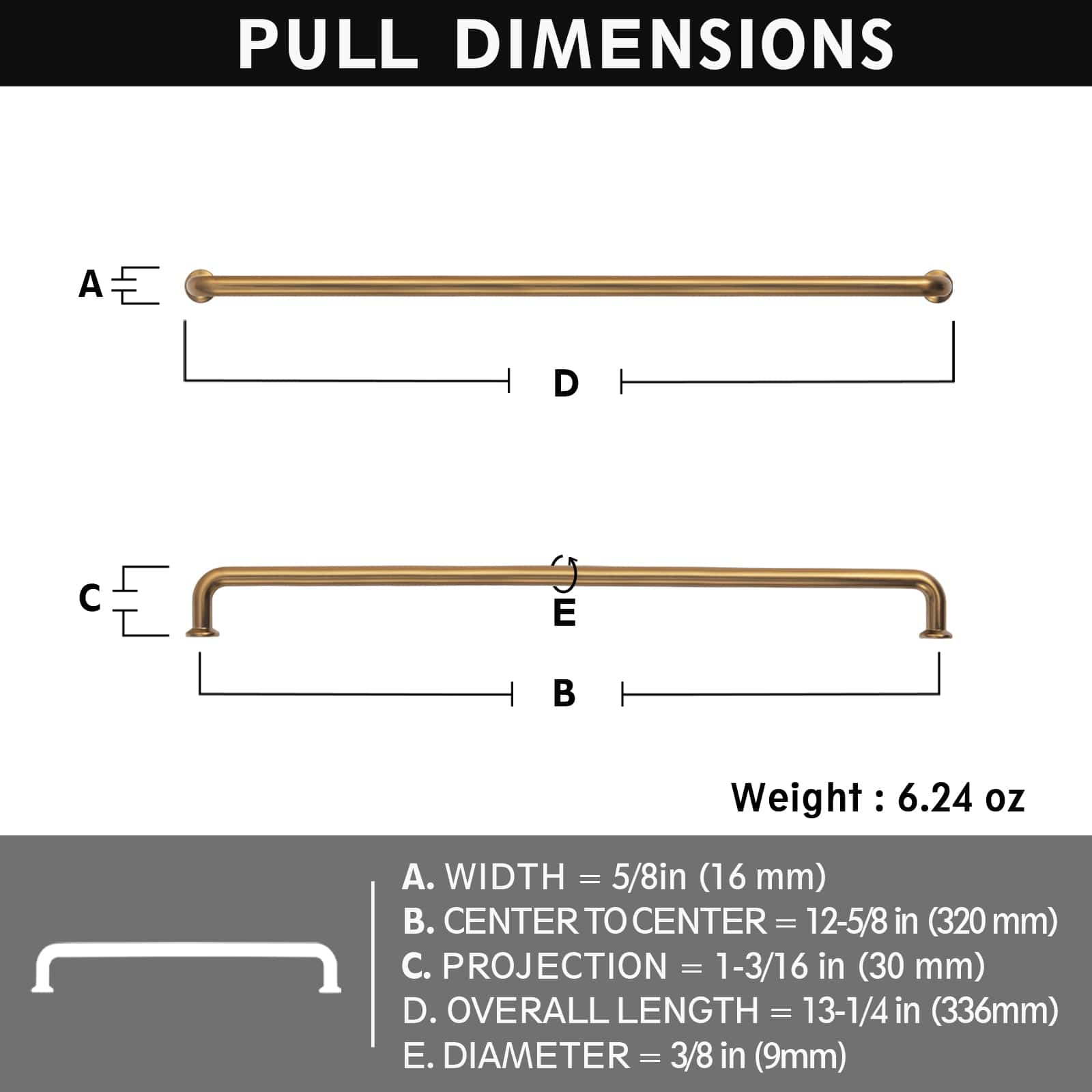Goo-Ki Timeless Drawer Pulls Classic Vintage Furniture Handle Elegant Modern Home Decor