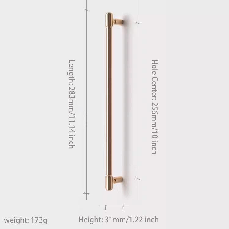 Goo-Ki Titanium Gold / 10'' Hole Center / 6 Pack Solid Zinc Alloy Cabinet Pull Titanium Silver Gold Modern Wardrobes Drawer Handles