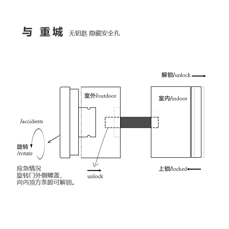 Goo-Ki Titanium Gold / All Set Brass Door Lock
