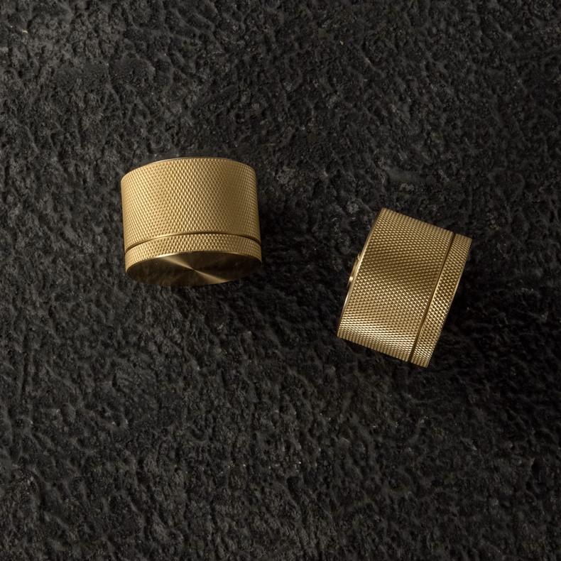 Goo-Ki Titanium Gold / All Set Brass Door Lock Titanium Gold Knurled Keyless Interior Door Lock