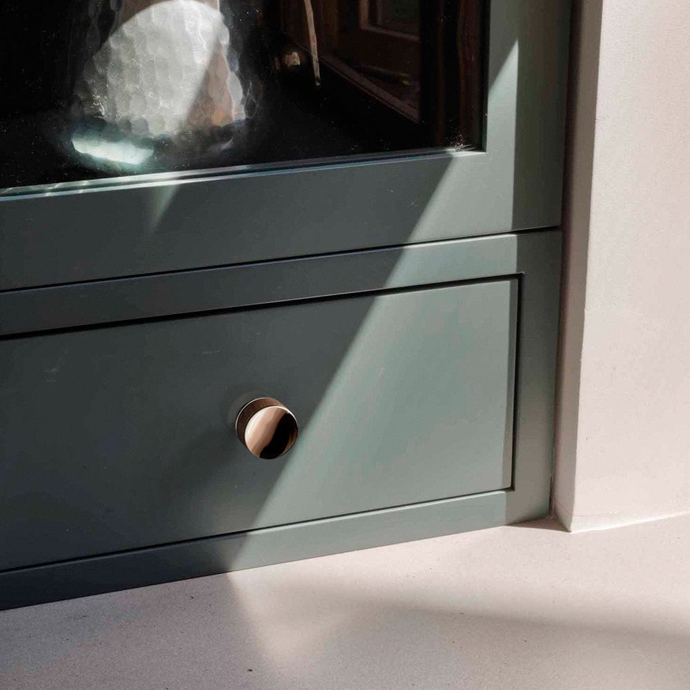 Goo-Ki Titanium Silver Cylindrical Wardrobe Knob Black Walnut Drawer Handle Modern Cabinet Hardware