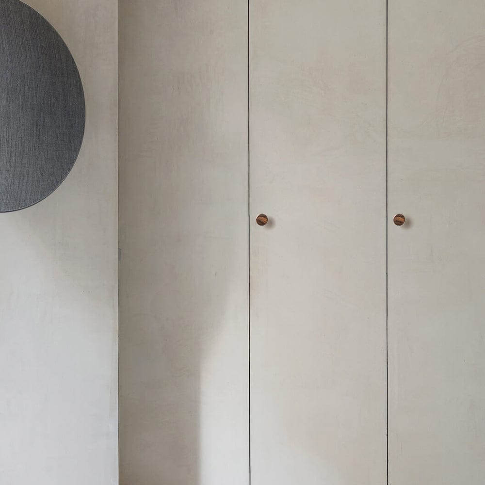 Goo-Ki Titanium Silver / Knob / 2 Pack Black Walnut Drawer Handle Titanium Silver Modern Wardrobe Knob