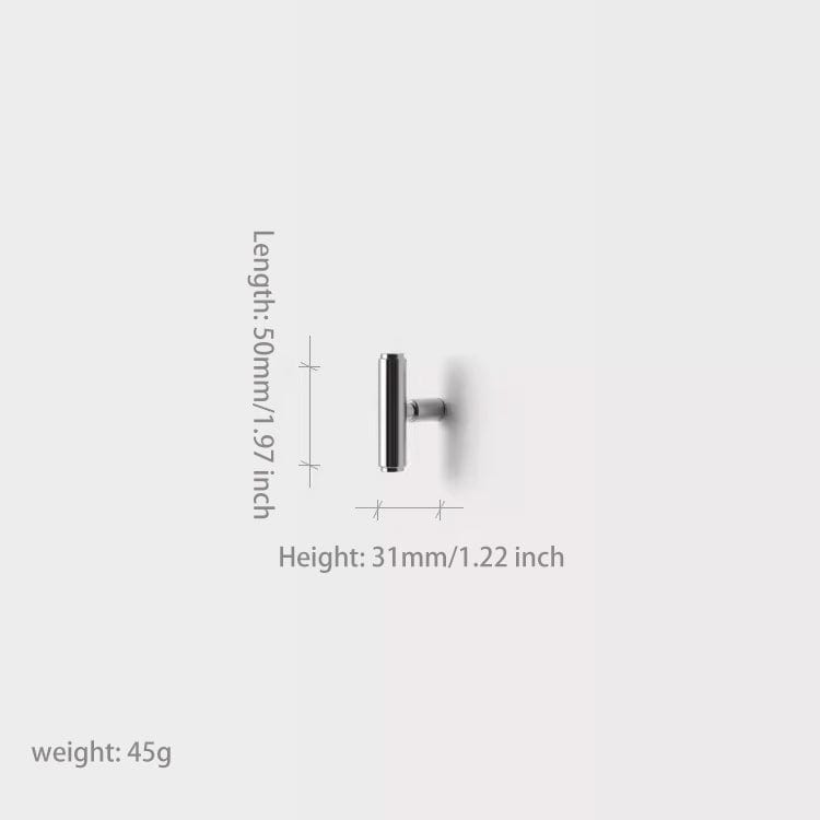 Goo-Ki Titanium Silver / T Knob / 6 Pack Solid Zinc Alloy Cabinet Pull Titanium Silver Gold Modern Wardrobes Drawer Handles