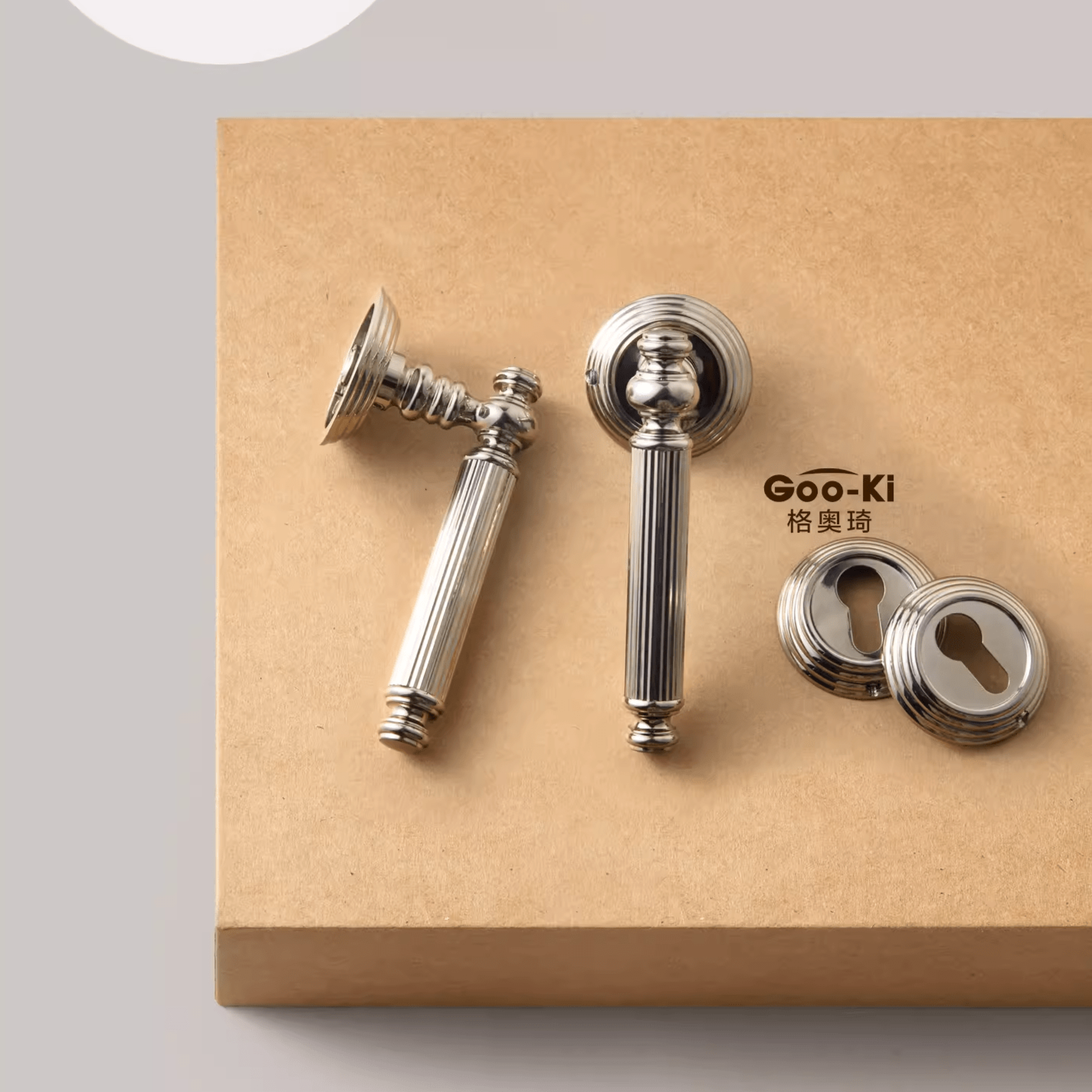 Goo-Ki Brass Door Lock Bedroom Door Silent French Style Door Handle