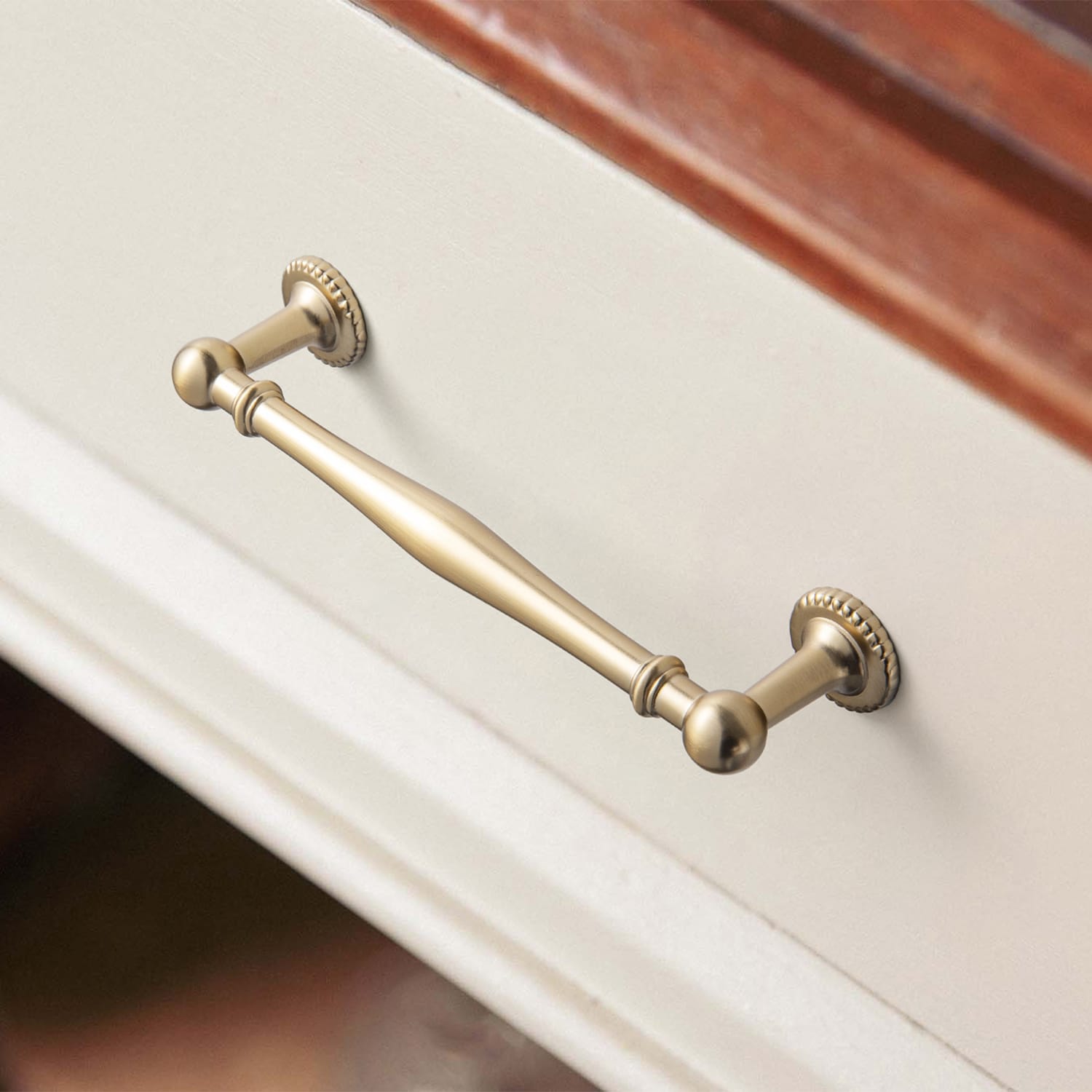 Goo-Ki Traditional Zinc Alloy Drawer Pulls, Decorative Spindle-Shaped Bar Handles Classic Hardware for Cabinets & Vanities