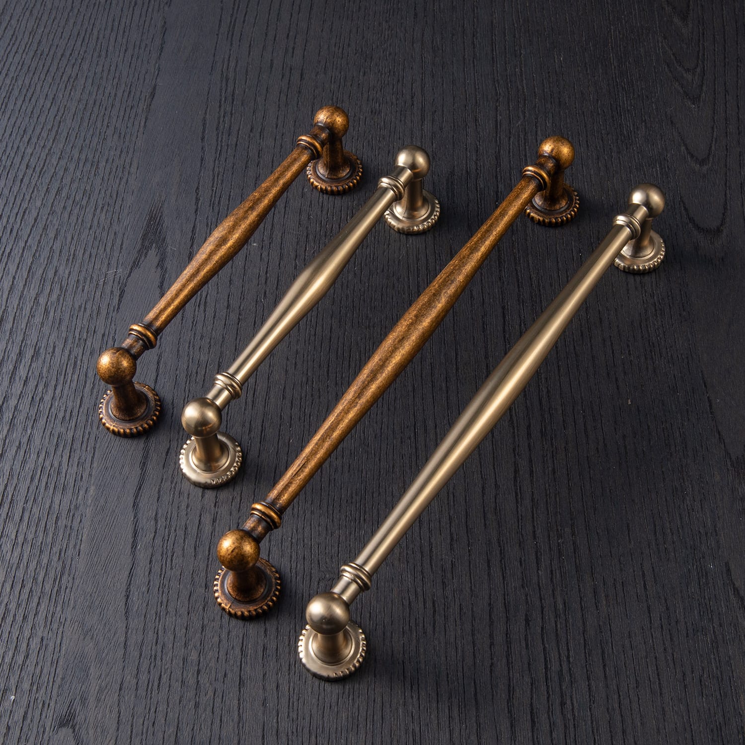 Goo-Ki Traditional Zinc Alloy Drawer Pulls, Decorative Spindle-Shaped Bar Handles Classic Hardware for Cabinets & Vanities