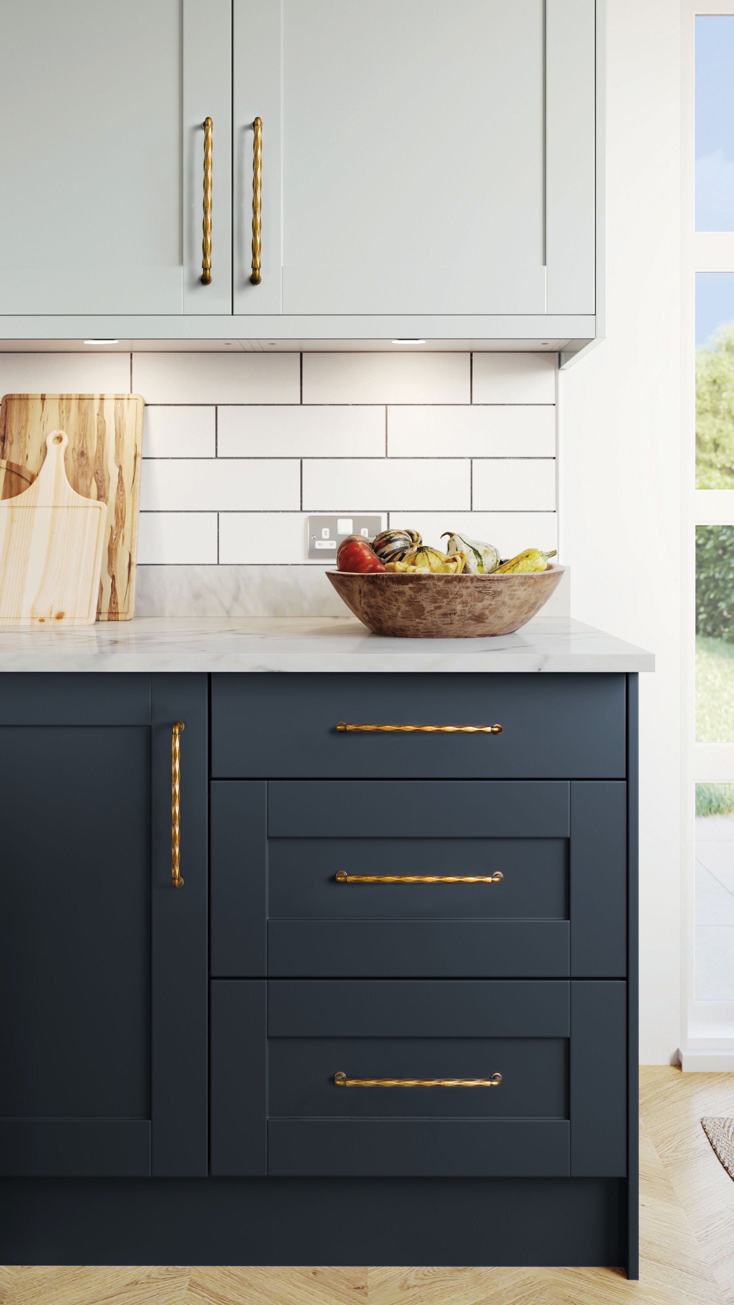 Goo-Ki Twisted Design Decorative Zinc Alloy Cabinet Handles for Kitchen Cabinets