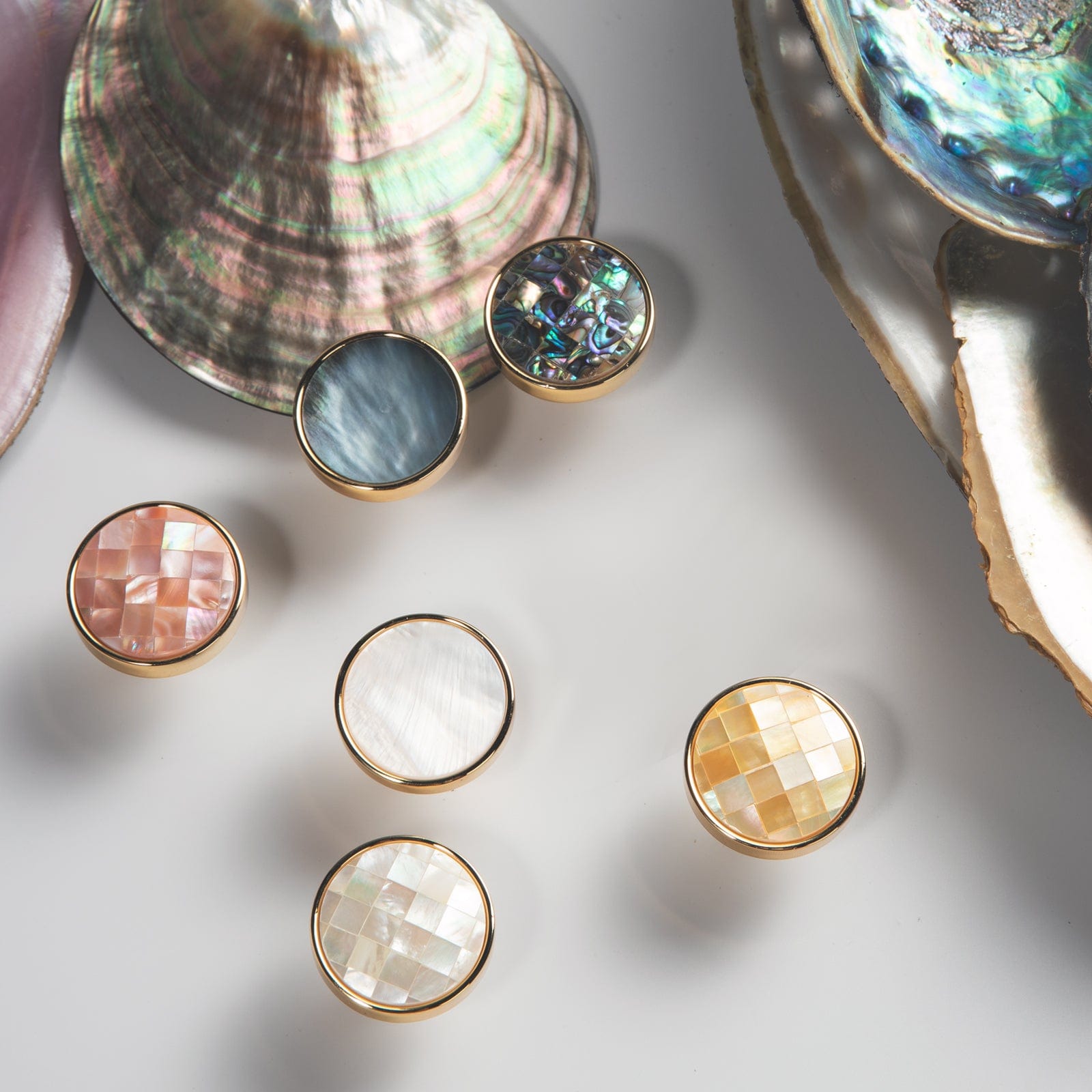 Goo-Ki Unique Natural Shell Knob Modern Drawer Pulls Cabinet Hardware