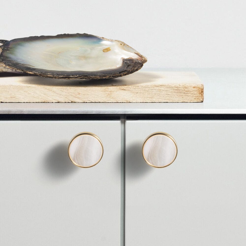 Goo-Ki Unique Natural Shell Knob Modern Drawer Pulls Cabinet Hardware