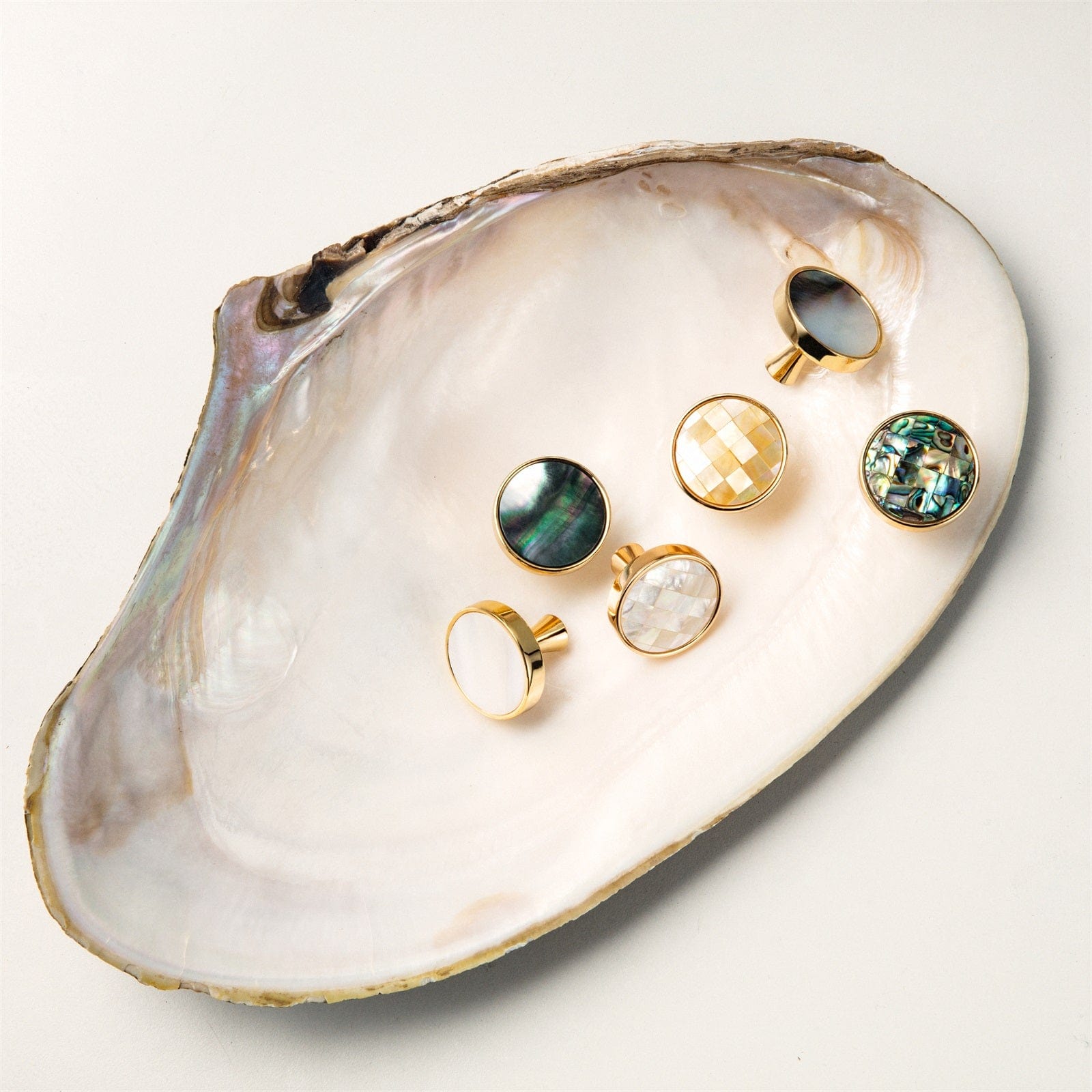 Goo-Ki Unique Natural Shell Knob Modern Drawer Pulls Cabinet Hardware