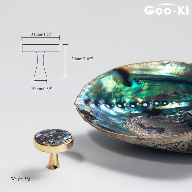 Goo-Ki Unique Natural Shell Knob Modern Drawer Pulls Cabinet Hardware