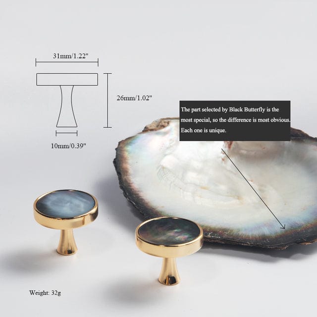 Goo-Ki Unique Natural Shell Knob Modern Drawer Pulls Cabinet Hardware