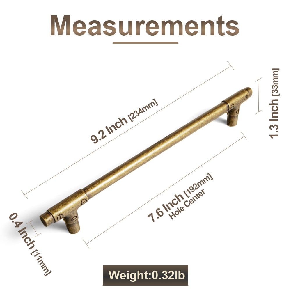 Goo-Ki Vintage Bamboo Zinc Alloy Cabinet Pulls for High-End Kitchen & Bathroom Cabinets