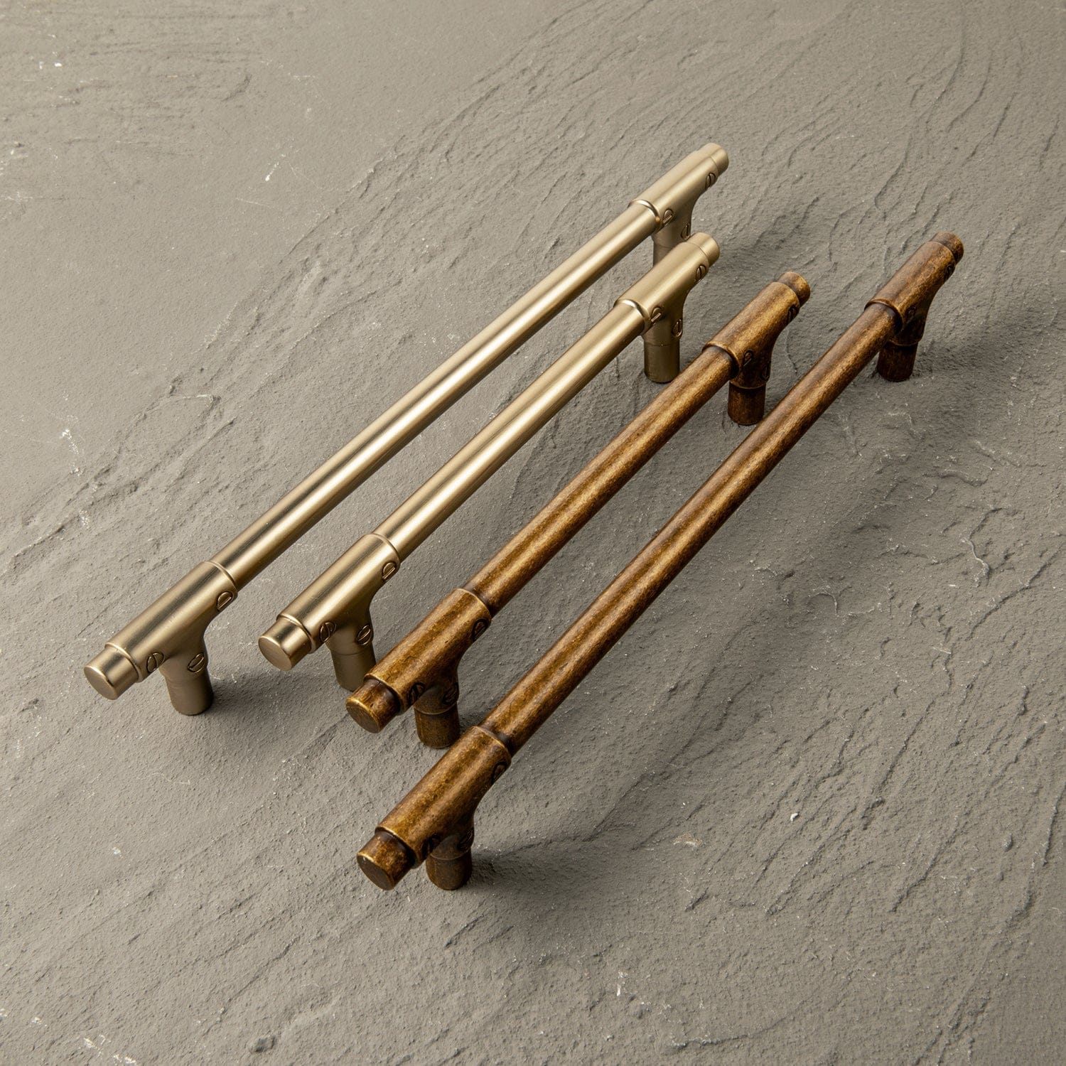 Goo-Ki Vintage Bamboo Zinc Alloy Cabinet Pulls for High-End Kitchen & Bathroom Cabinets