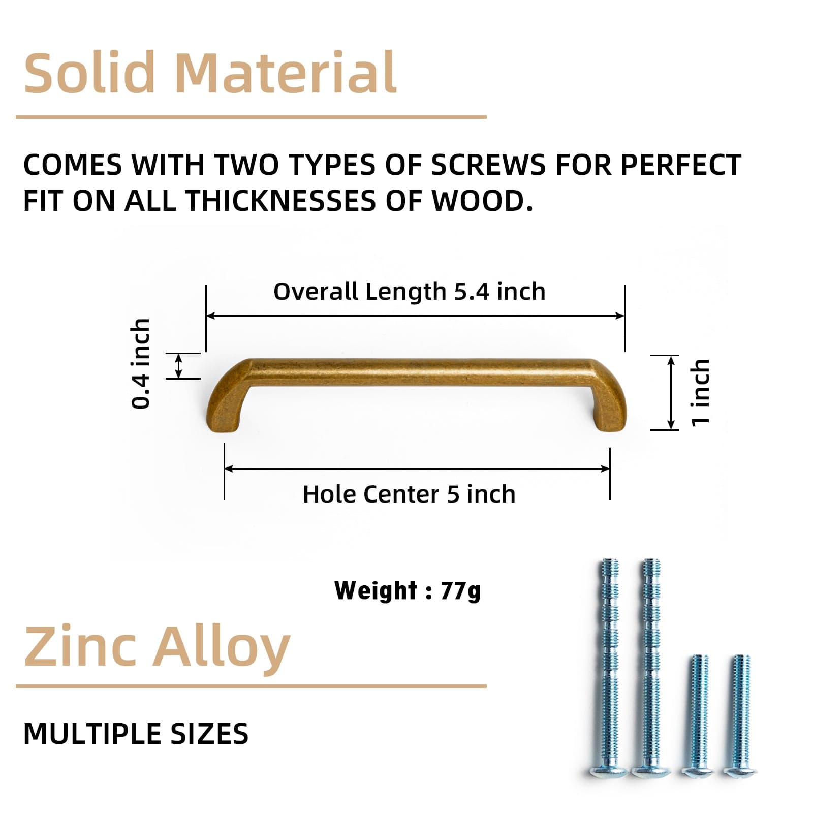 Goo-Ki Vintage Brass Cabinet Handles Timeless Drawer Pulls for Classic Furniture Revival