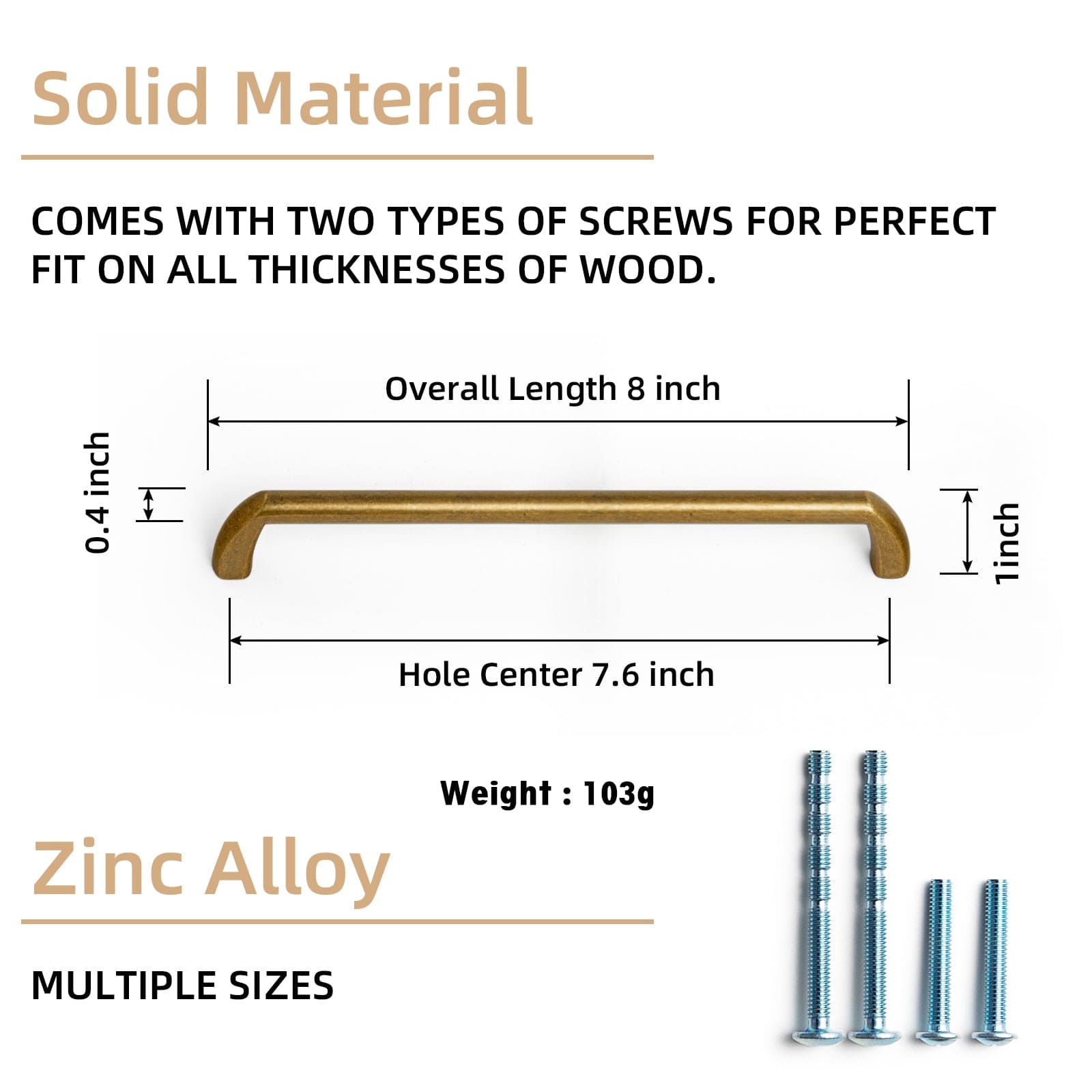 Goo-Ki Vintage Brass Cabinet Handles Timeless Drawer Pulls for Classic Furniture Revival