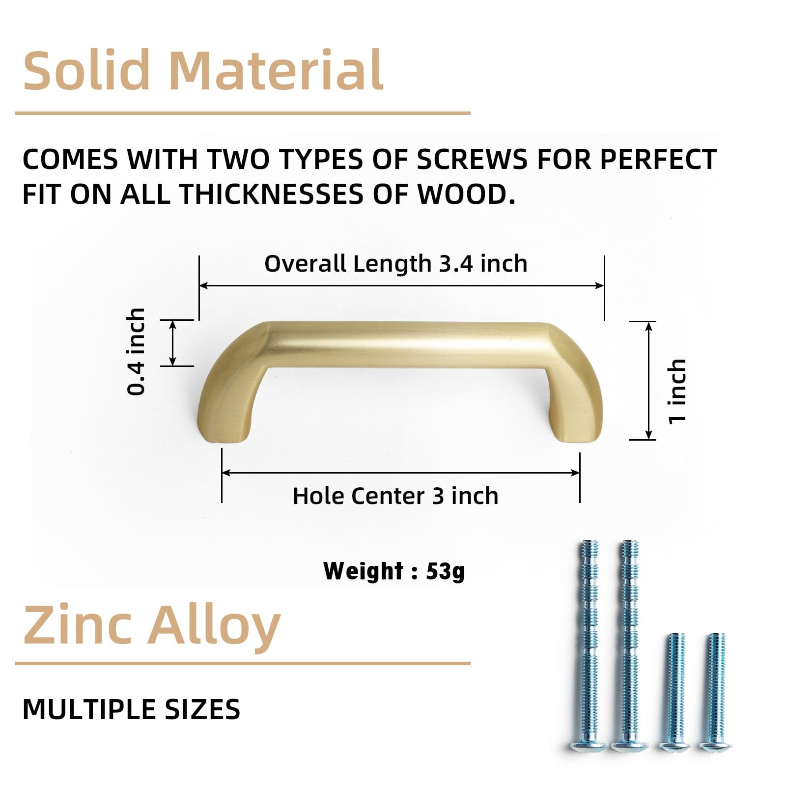 Goo-Ki Vintage Brass Cabinet Handles Timeless Drawer Pulls for Classic Furniture Revival