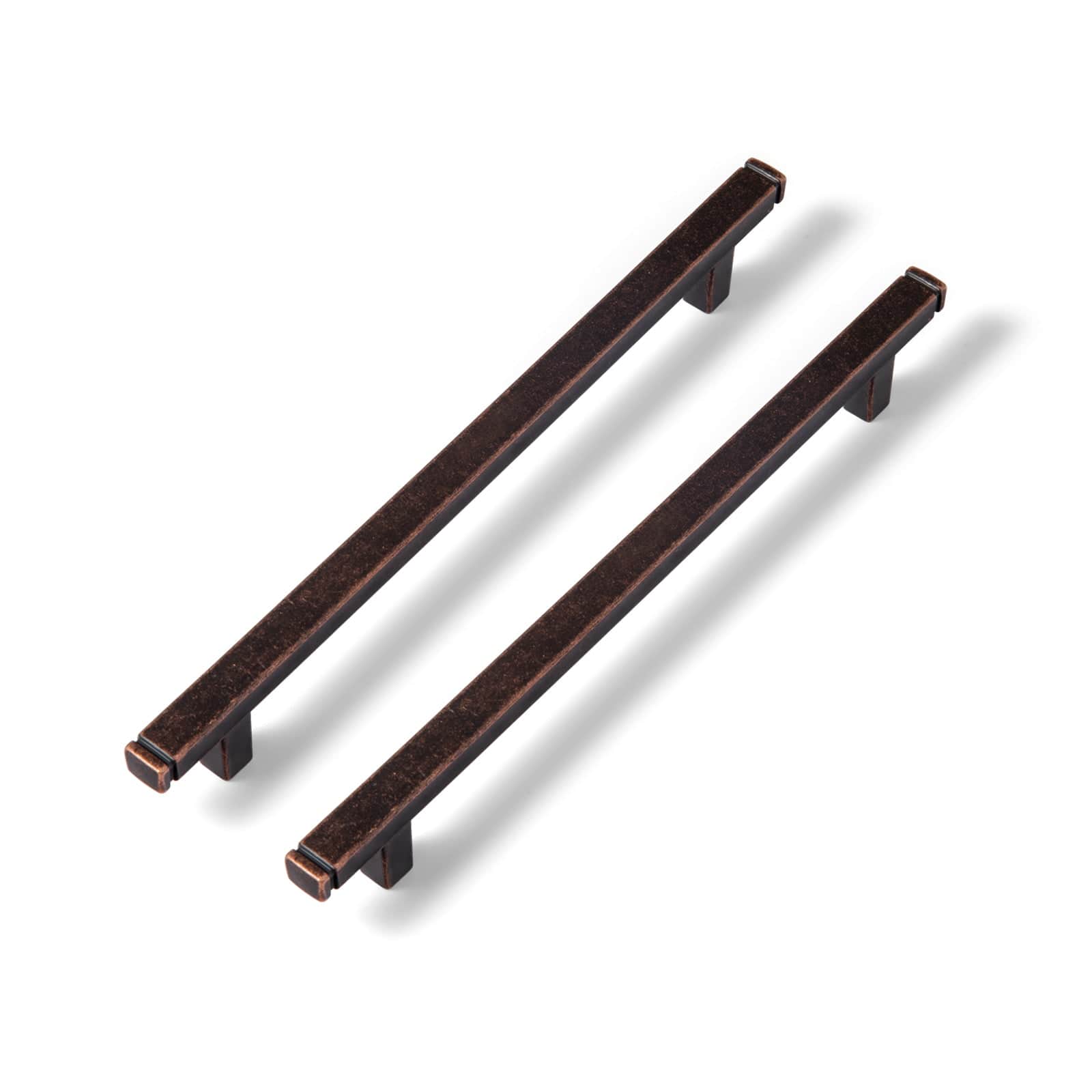 Goo-Ki Vintage Brass Drawer Handles Retro Straight Bar Pull Solid Cabinet Pulls