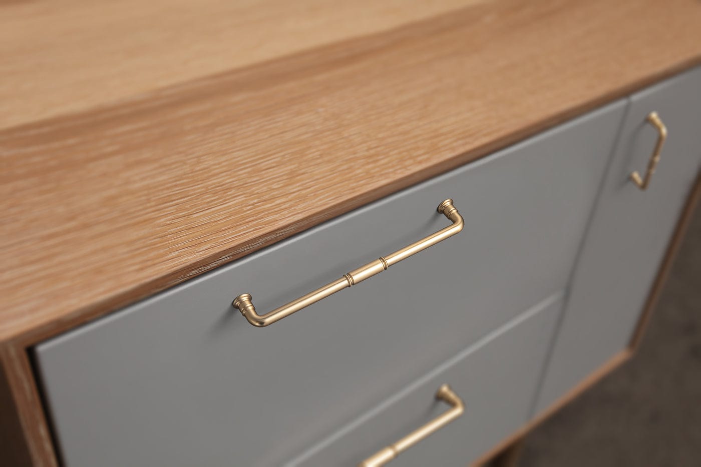 Goo-Ki Vintage Brass Pipe Style Cabinet Handles for Modern - Rustic Interiors