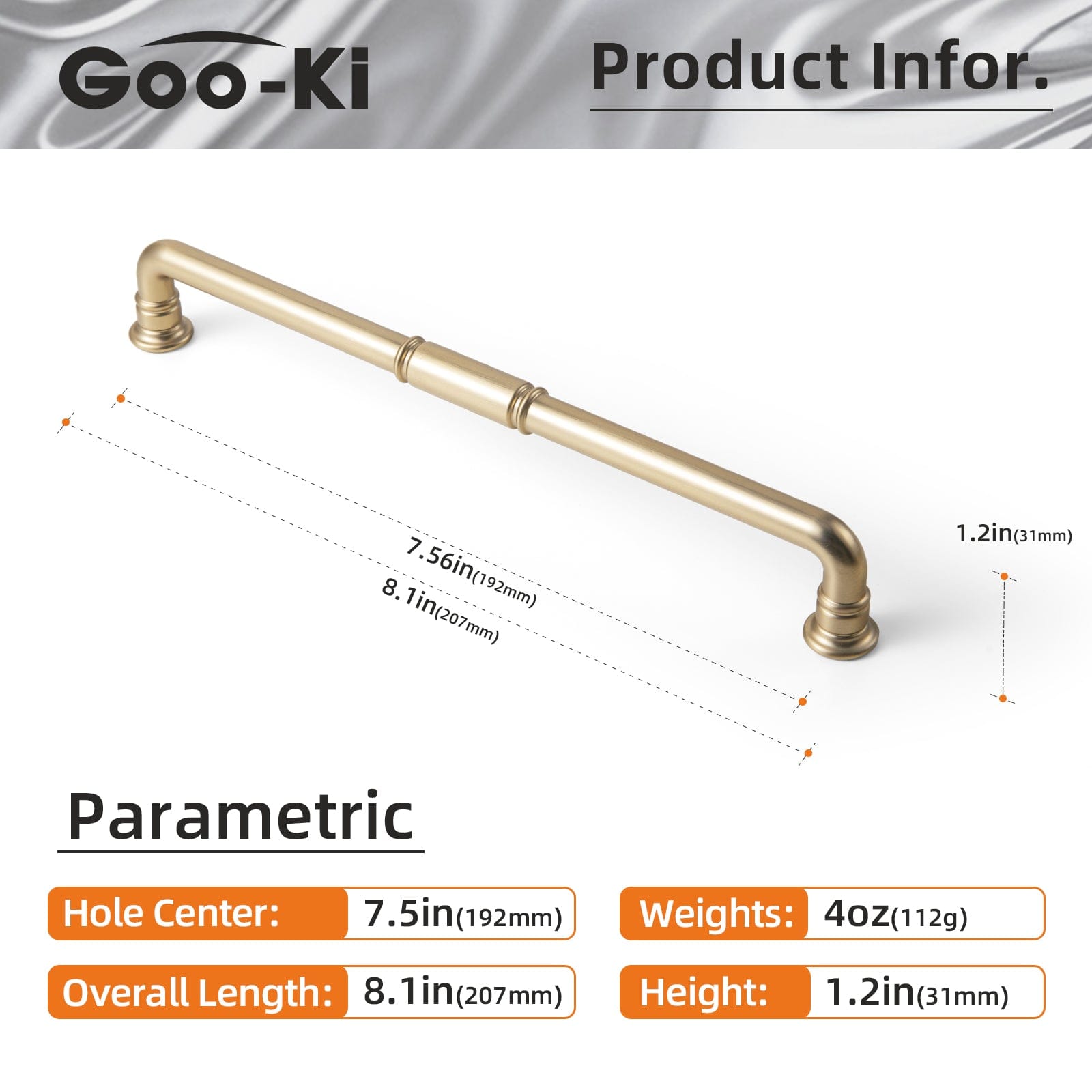 Goo-Ki Vintage Brass Pipe Style Cabinet Handles for Modern - Rustic Interiors