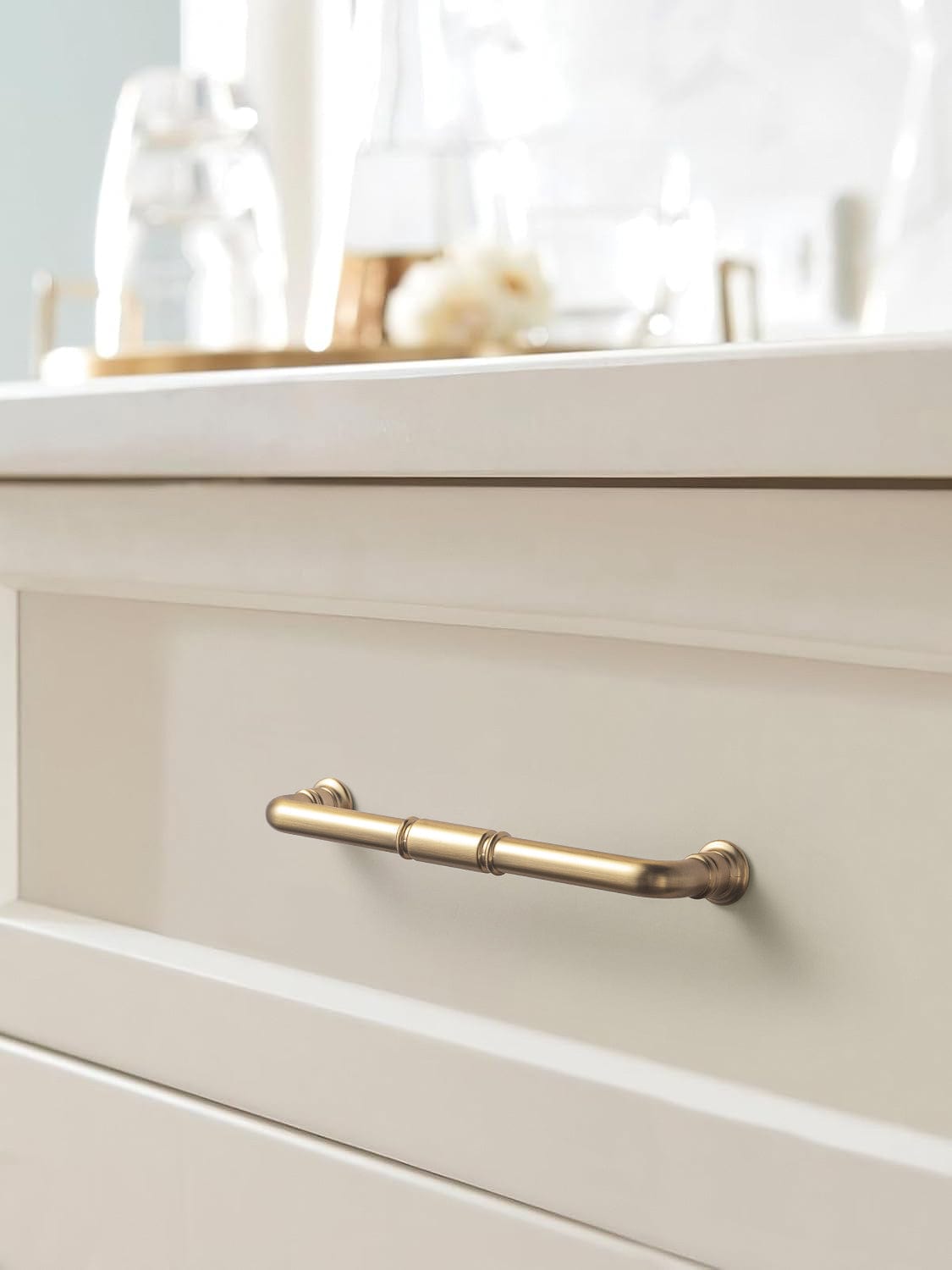 Goo-Ki Vintage Brass Pipe Style Cabinet Handles for Modern - Rustic Interiors
