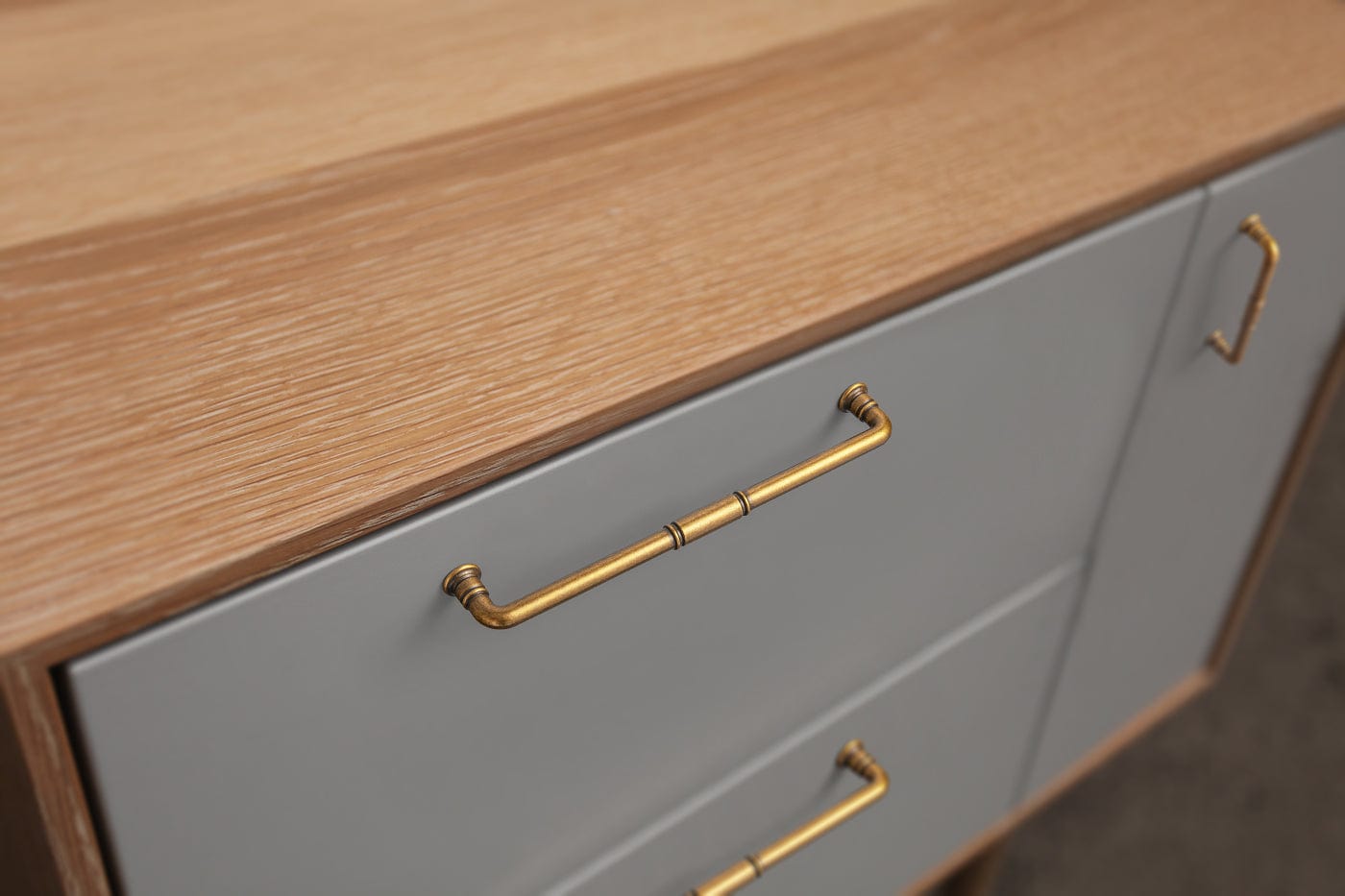 Goo-Ki Vintage Brass Pipe Style Cabinet Handles for Modern - Rustic Interiors