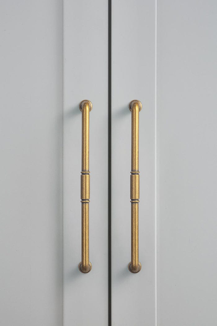 Goo-Ki Vintage Brass Pipe Style Cabinet Handles for Modern - Rustic Interiors