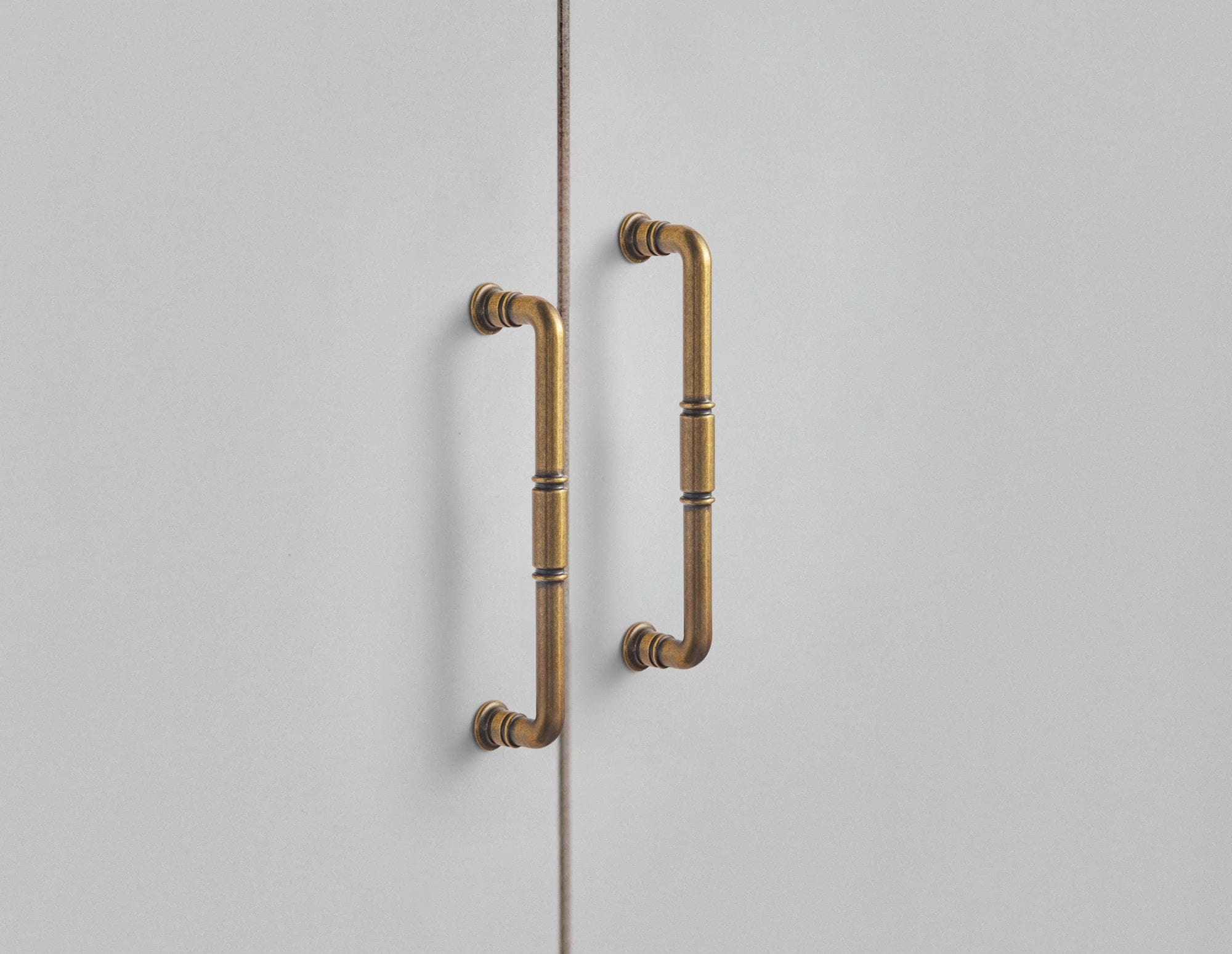 Goo-Ki Vintage Brass Pipe Style Cabinet Handles for Modern - Rustic Interiors