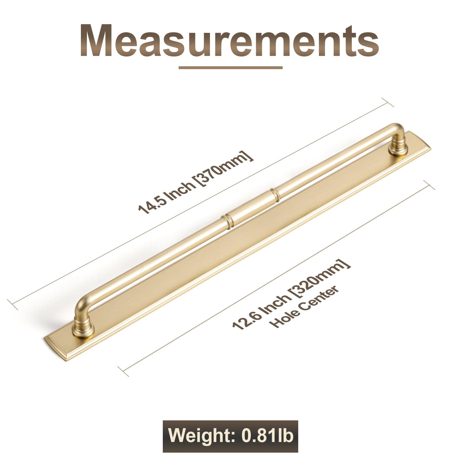 Goo-Ki Vintage Brass Pipe Style Cabinet Handles for Modern - Rustic Interiors