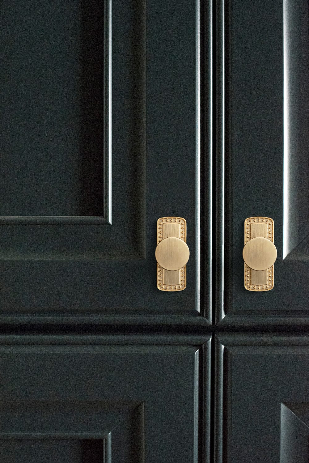 Goo-Ki Vintage Brass Zinc Alloy Cabinet Knob with Back Plate Single Hole Center Kitchen Hardware