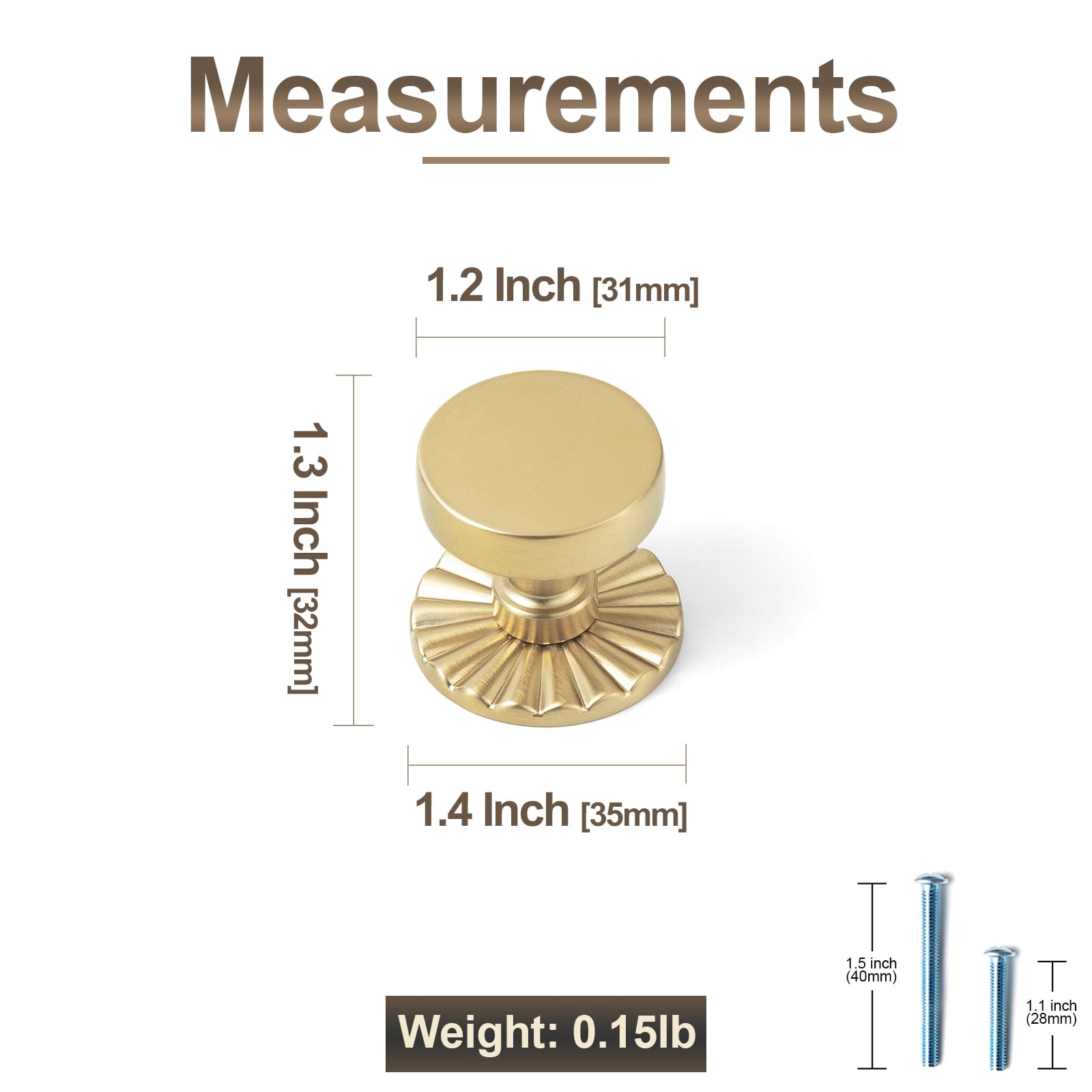 Goo-Ki Vintage Brass Zinc Alloy Cabinet Knob with Back Plate Single Hole Center Kitchen Hardware