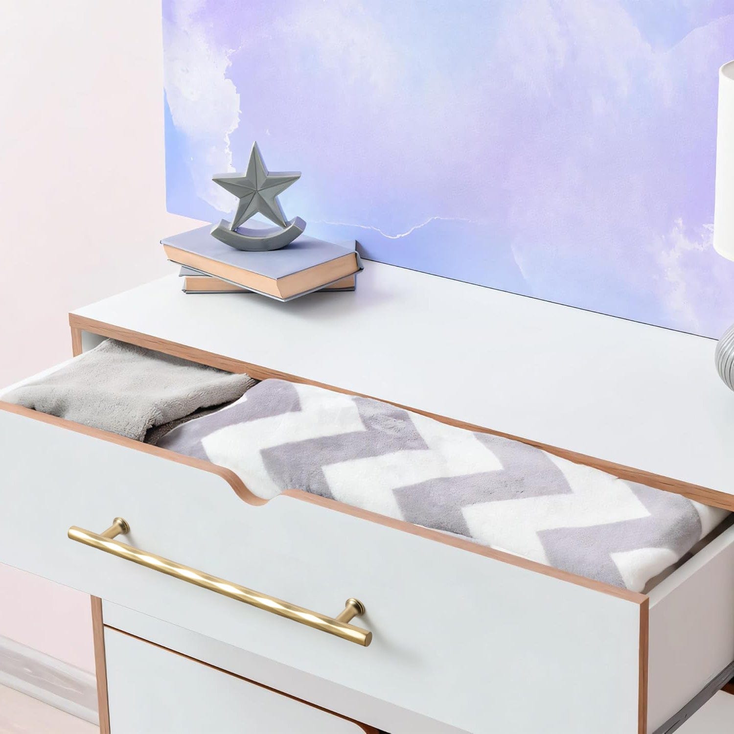 Goo-Ki Vintage Brass Zinc Alloy Twisted Texture Cabinet Pulls - Kitchen Cupboard Dresser Handles