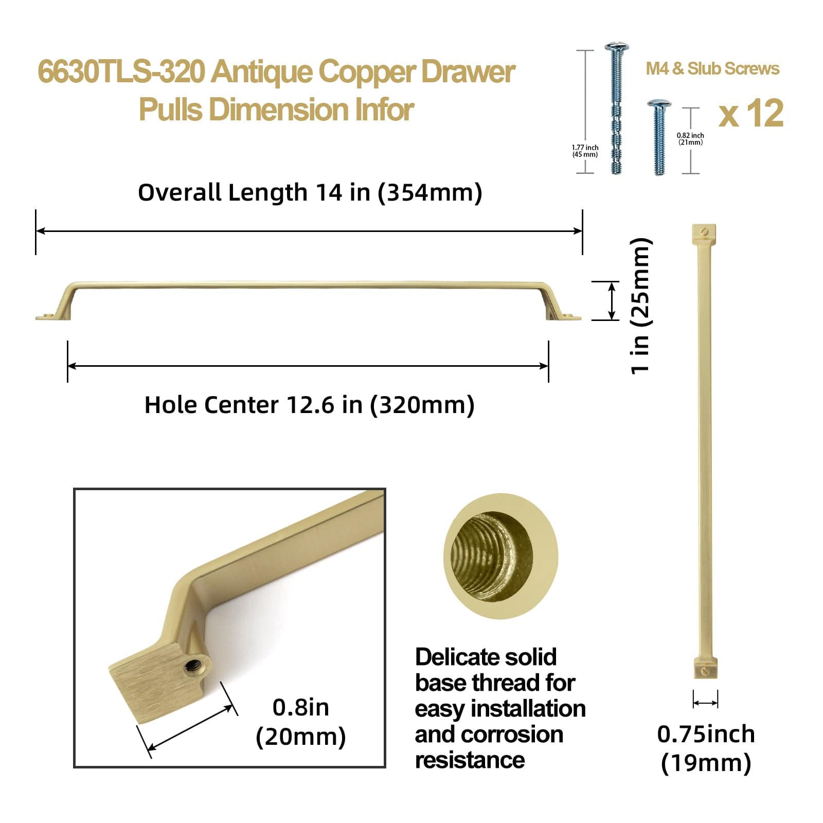 Goo-Ki Vintage Bronze Drawer Pulls Kitchen Cabinet Hardware Antique Bar Pull