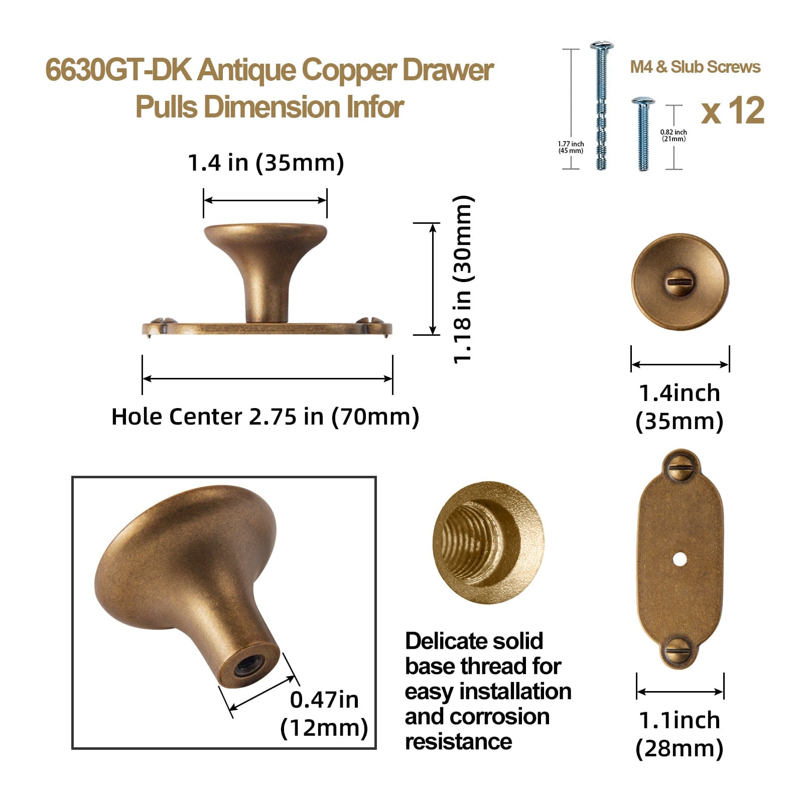 Goo-Ki Vintage Bronze Drawer Pulls Kitchen Cabinet Hardware Antique Bar Pull