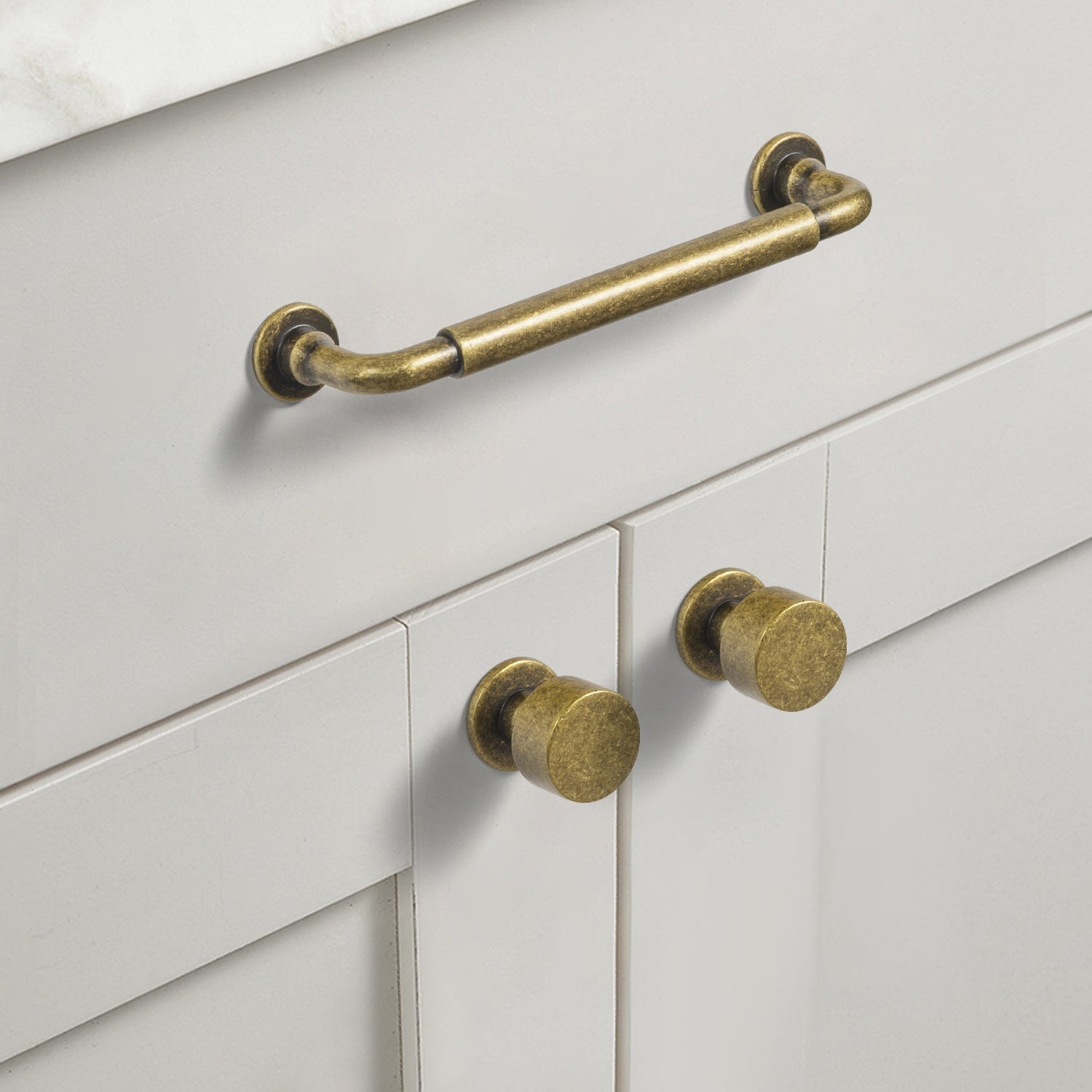 Goo-Ki Vintage Cabinet Bar Pulls Brass Drawer Handles Unique Design Hardware