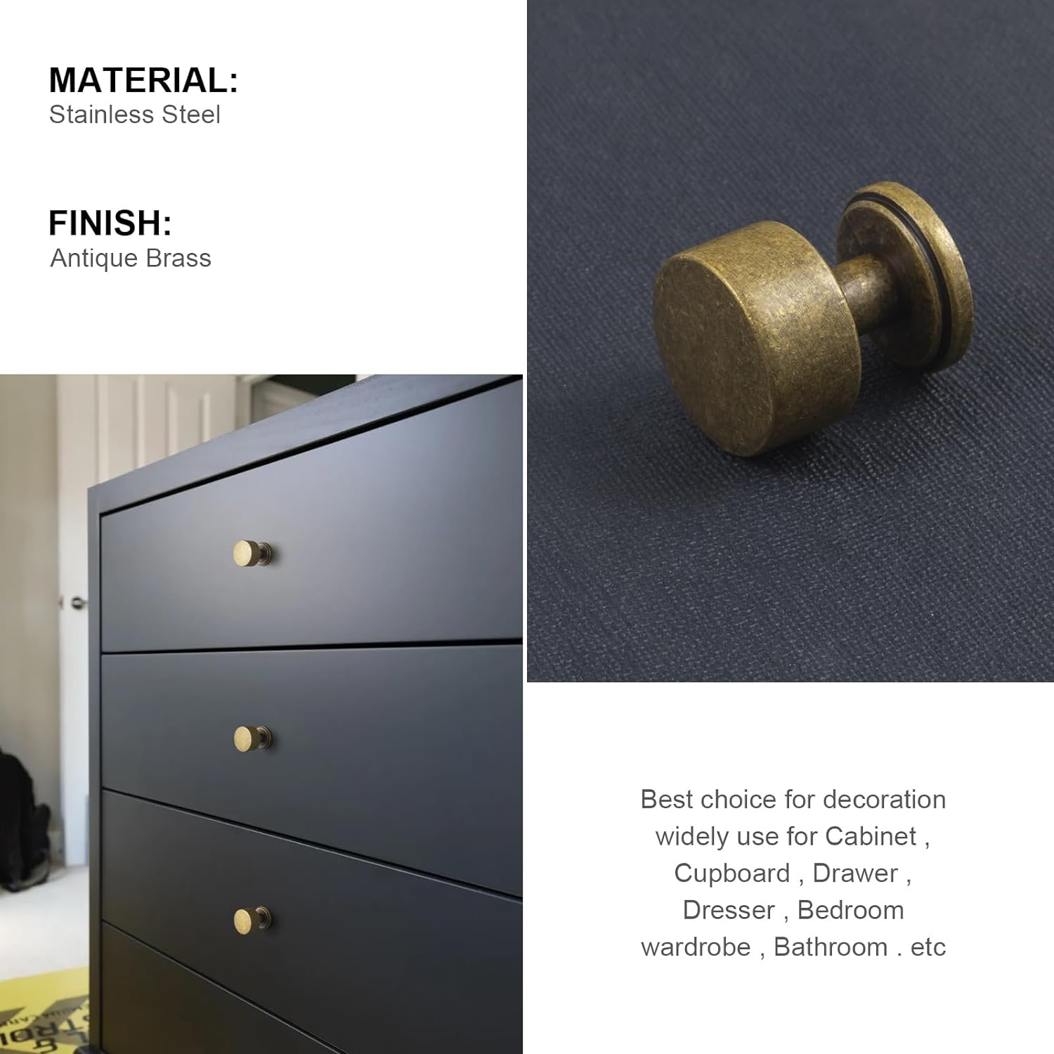 Goo-Ki Vintage Cabinet Bar Pulls Brass Drawer Handles Unique Design Hardware