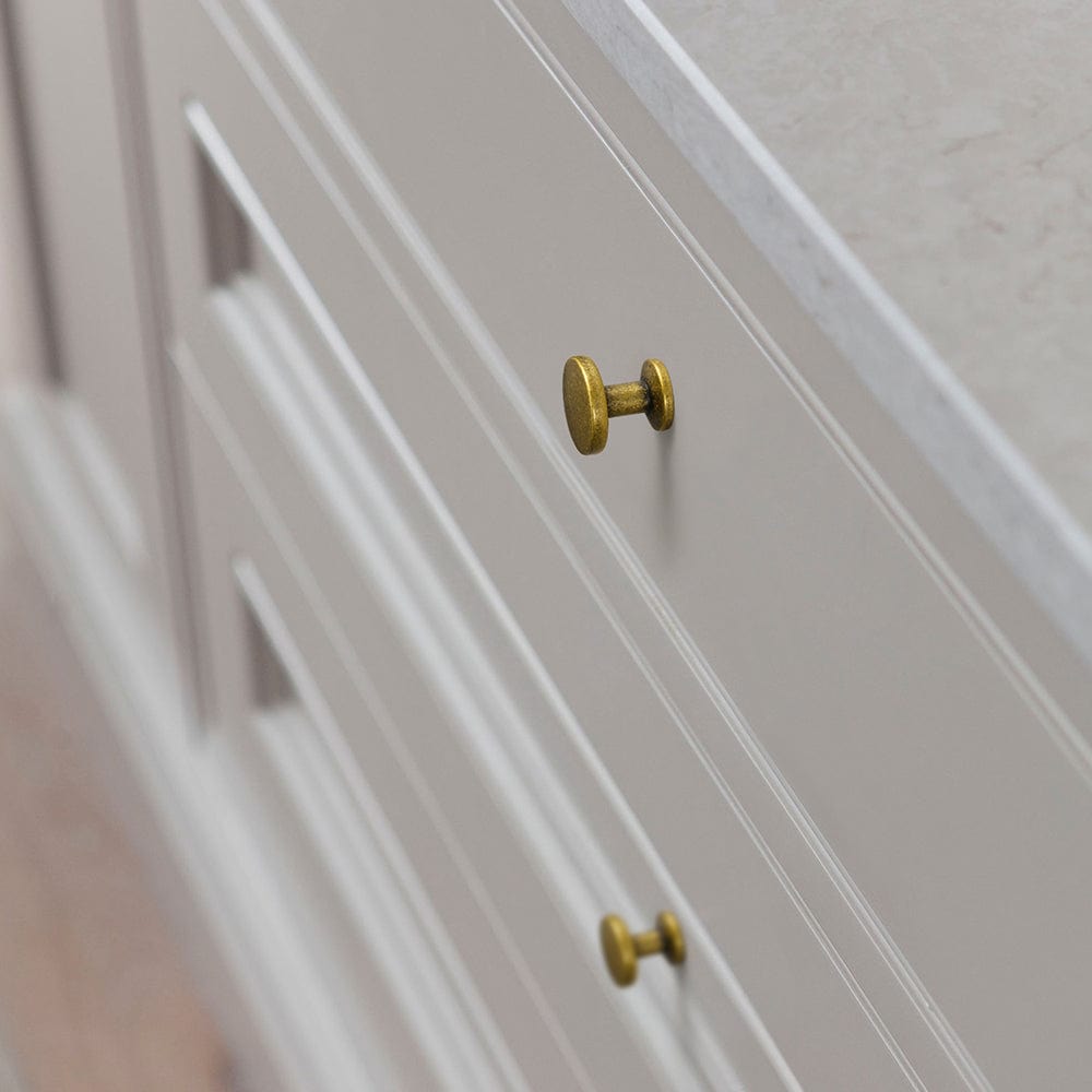 Goo-Ki Vintage Cabinet Knobs with Cylindrical Stem Minimalist Dresser Hardware