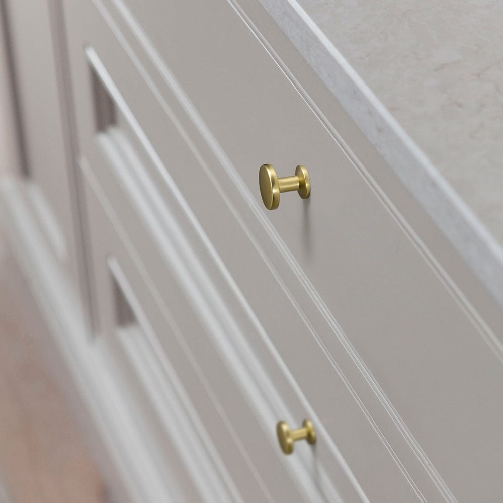 Goo-Ki Vintage Cabinet Knobs with Cylindrical Stem Minimalist Dresser Hardware