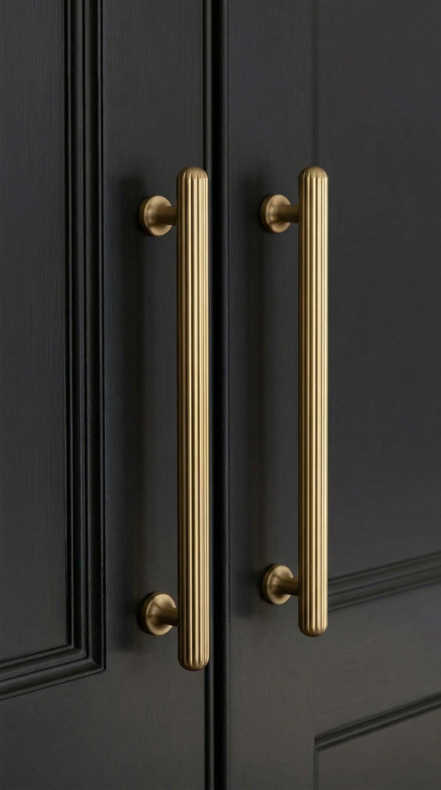 Goo-Ki Vintage Fluted Cabinet Pull Handles Zinc Alloy Ribbed Drawer Bar Pull for Kitchen Cupboard Bathroom Vanity