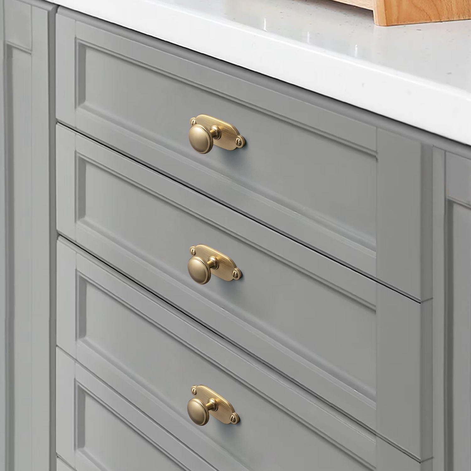 Goo-Ki Vintage Retro Bronze Drawer Knob Kitchen Hardware Single Hole Cabinet Knobs