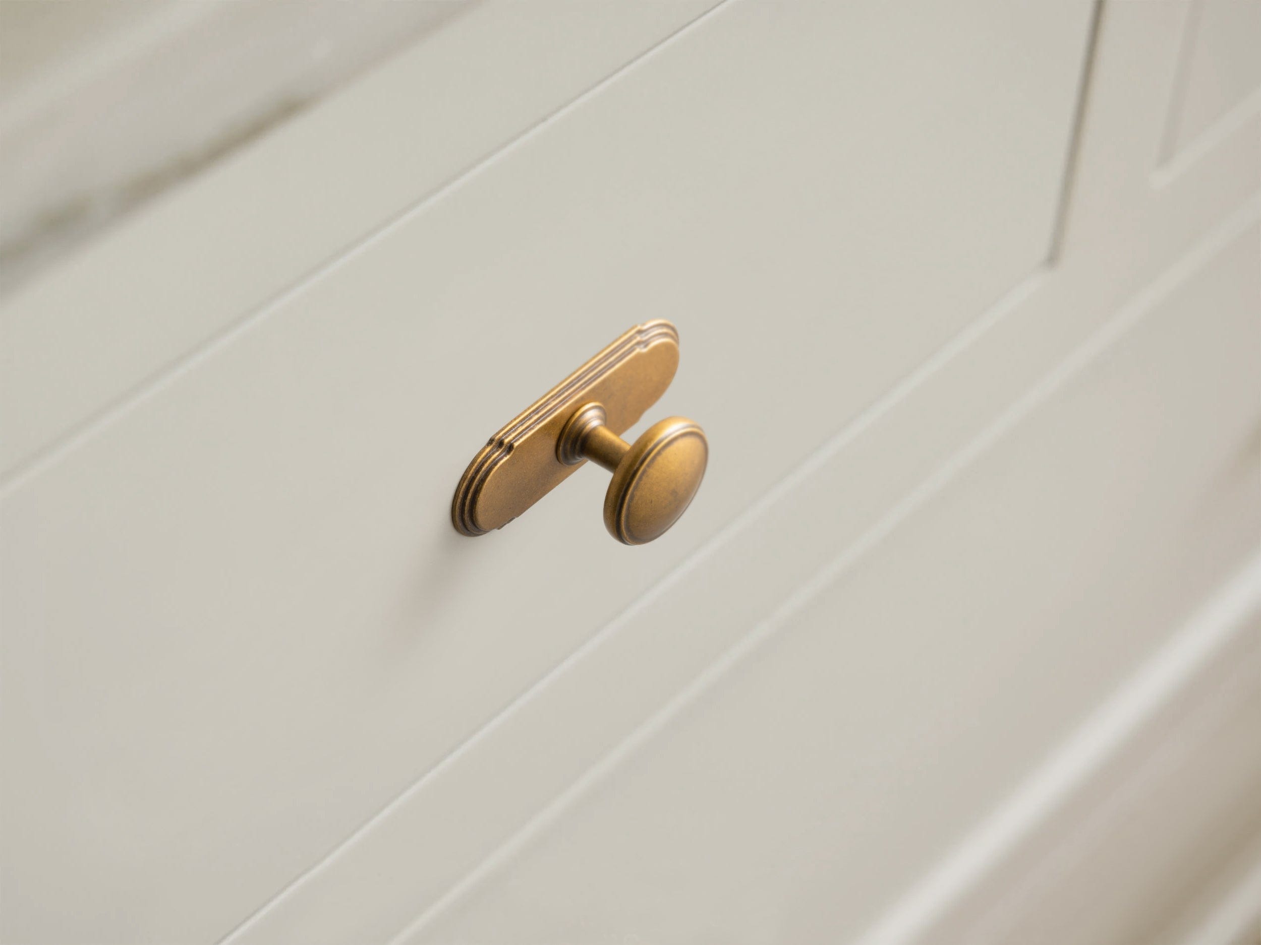 Goo-Ki Vintage Retro Bronze Drawer Knob Kitchen Hardware Single Hole Cabinet Knobs with Back Plate
