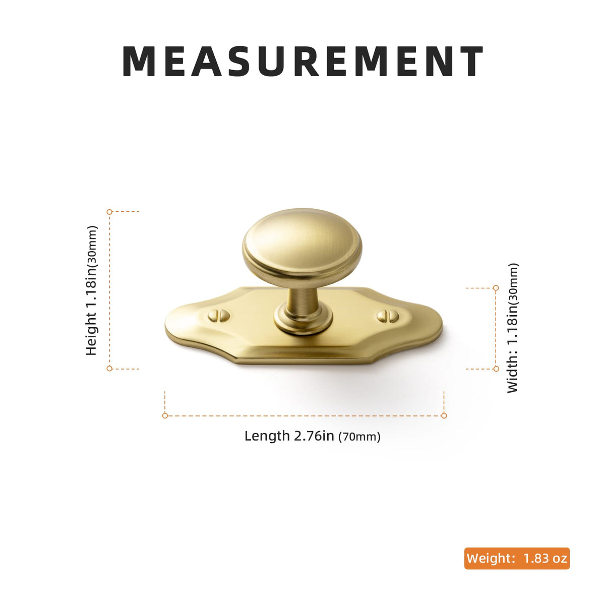 Goo-Ki Vintage Retro Bronze Drawer Knob Kitchen Hardware Single Hole Cabinet Knobs with Back Plate