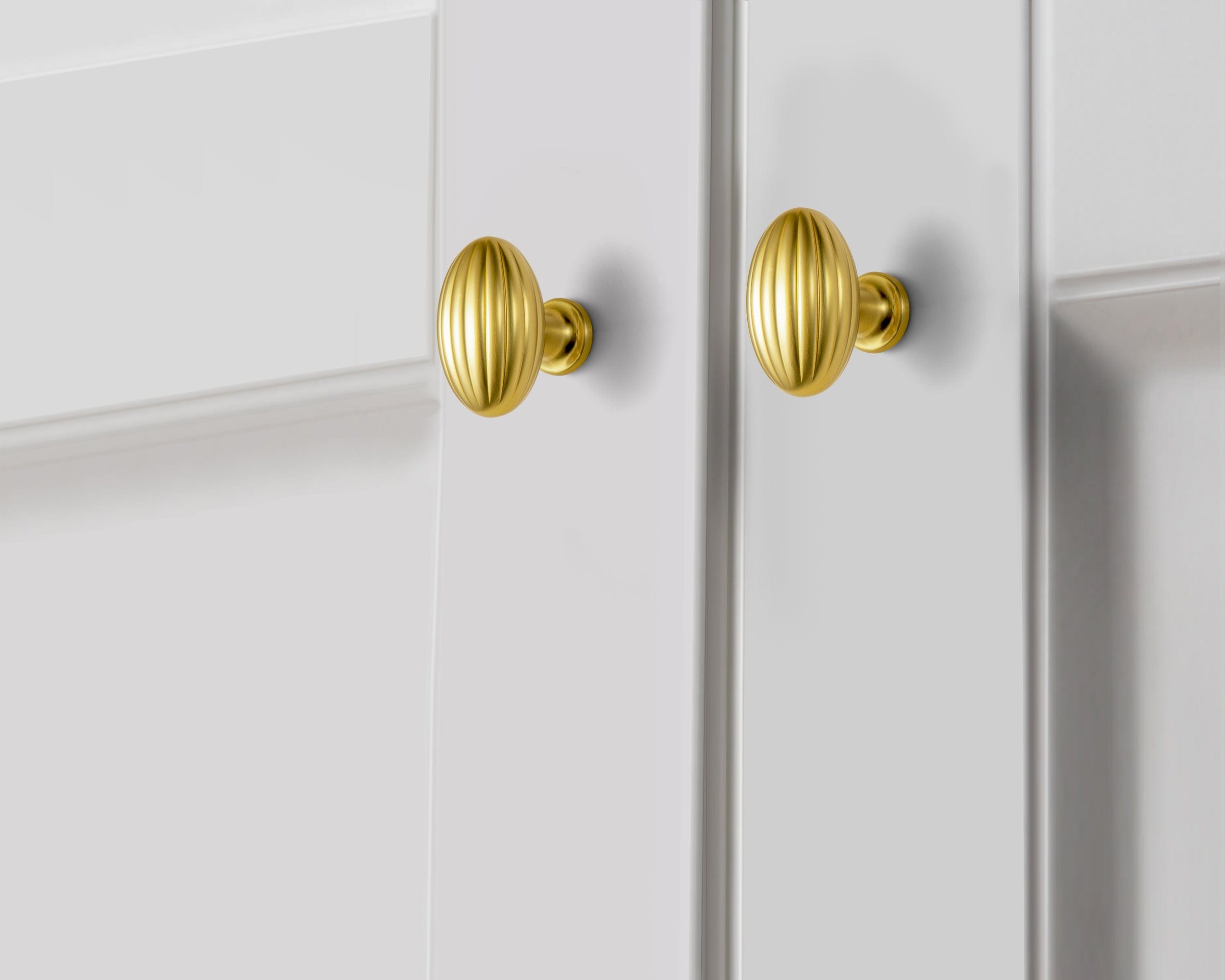 Goo-Ki Vintage Ribbed Oval Zinc Alloy Cabinet Knobs - Sturdy Hardware for Kitchen