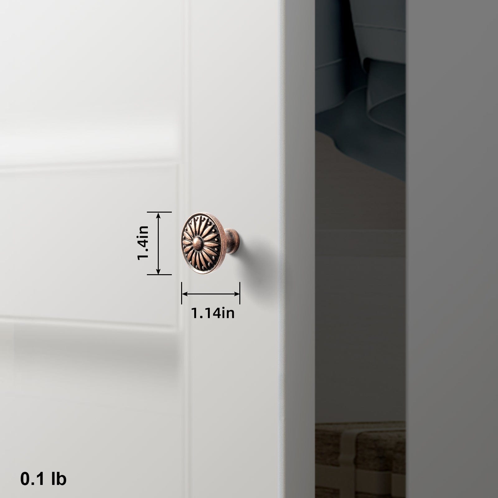 Goo-Ki Vintage Sunburst Cabinet Knobs Ornate Floral Design with Distressed Finish Kitchen Drawer Knobs