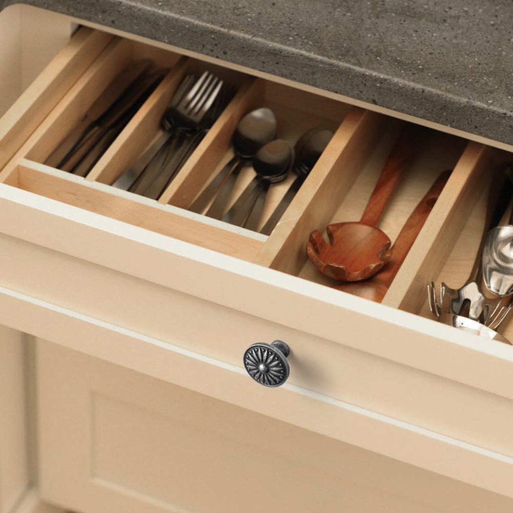 Goo-Ki Vintage Sunburst Cabinet Knobs Ornate Floral Design with Distressed Finish Kitchen Drawer Knobs