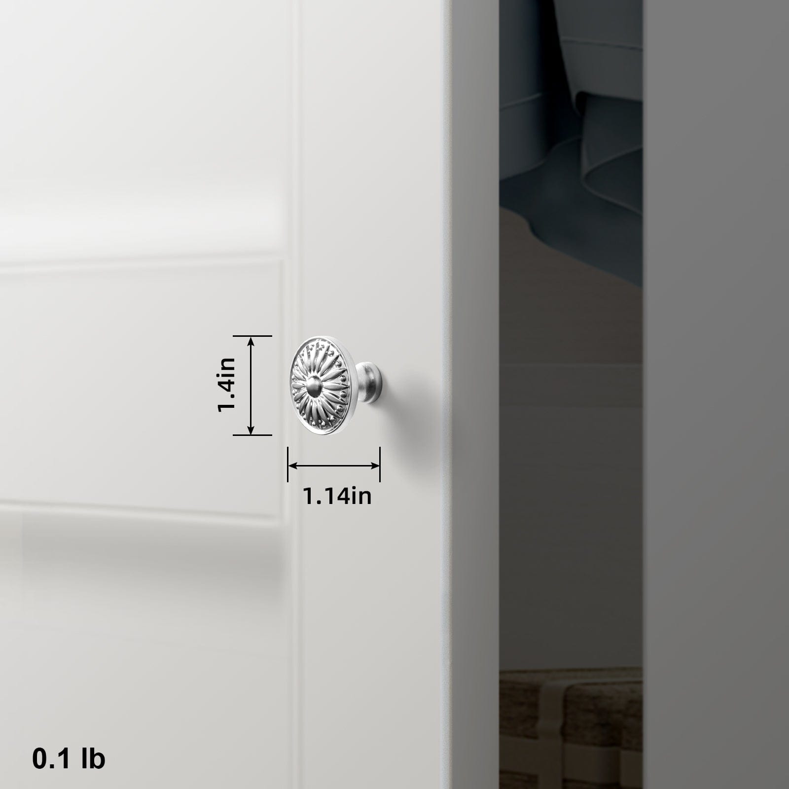 Goo-Ki Vintage Sunburst Cabinet Knobs Ornate Floral Design with Distressed Finish Kitchen Drawer Knobs