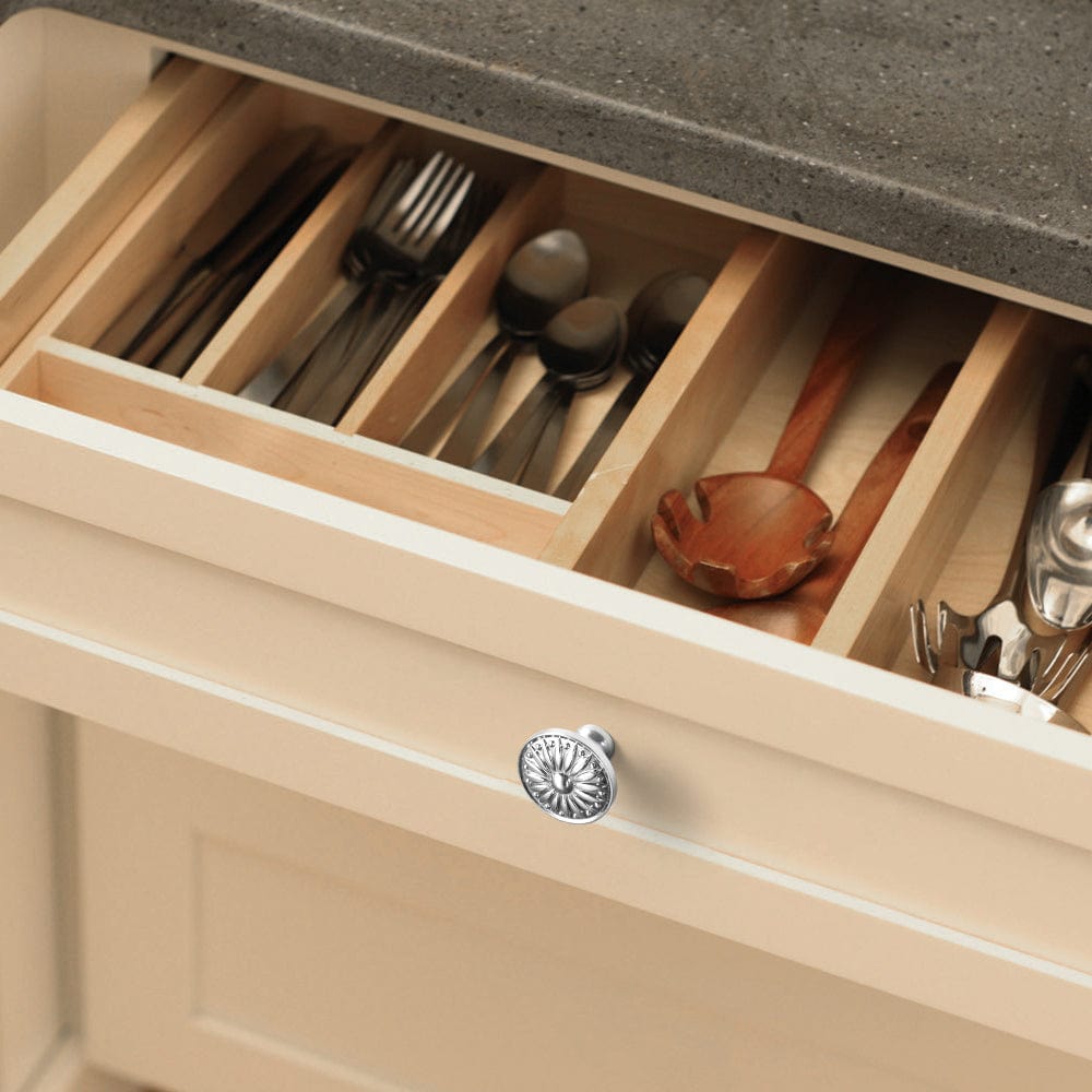 Goo-Ki Vintage Sunburst Cabinet Knobs Ornate Floral Design with Distressed Finish Kitchen Drawer Knobs