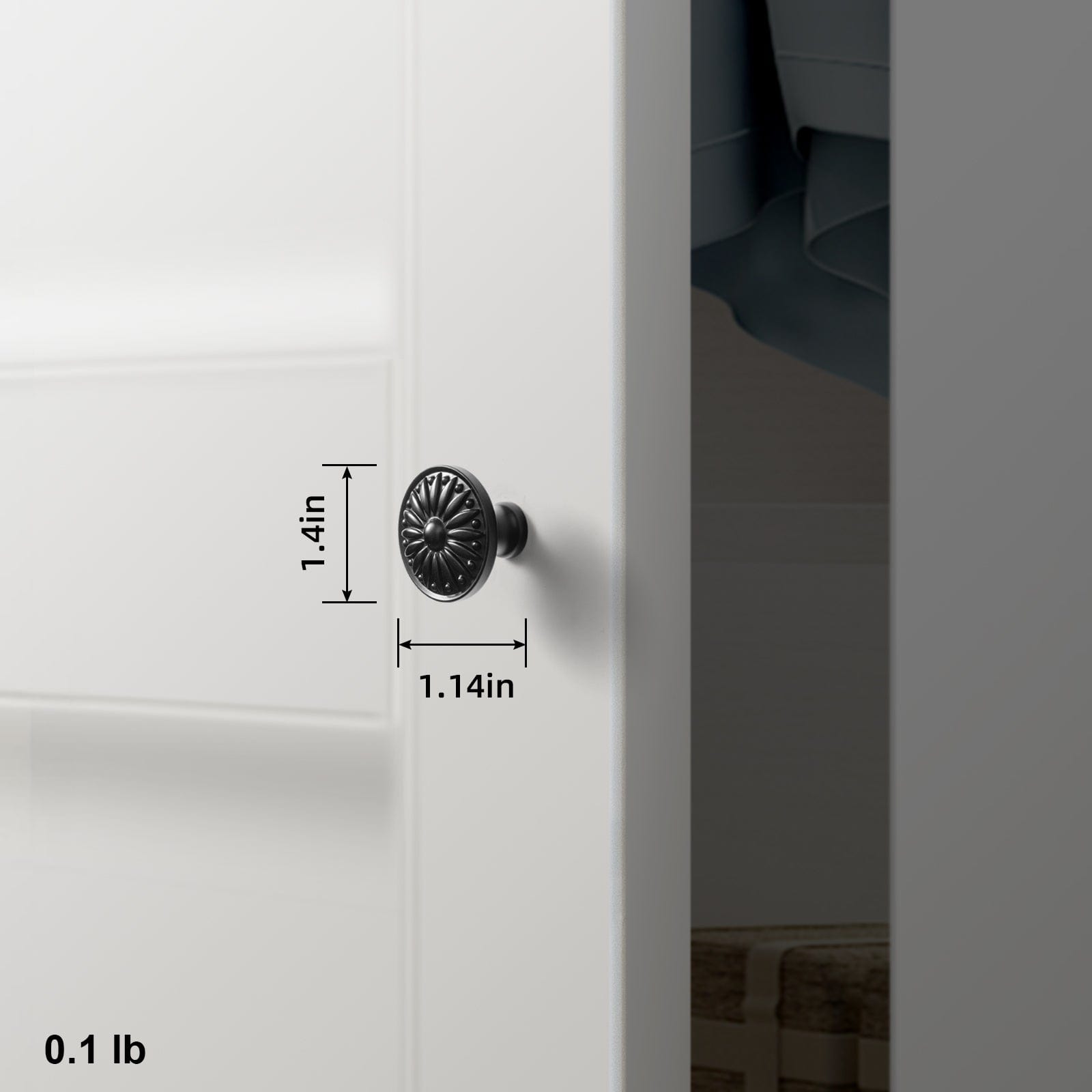 Goo-Ki Vintage Sunburst Cabinet Knobs Ornate Floral Design with Distressed Finish Kitchen Drawer Knobs